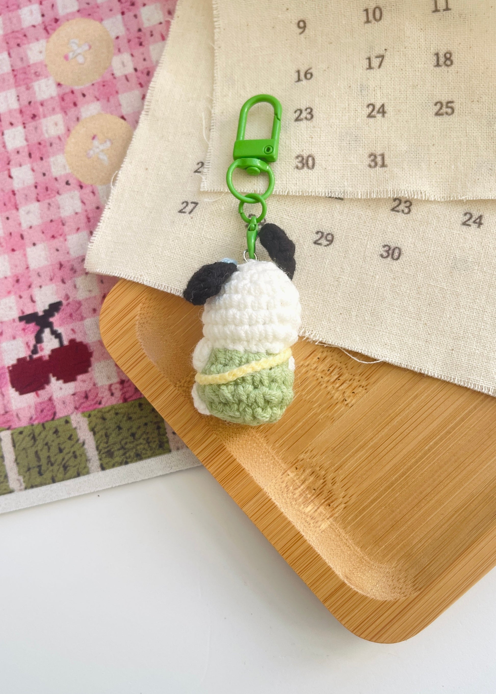 Pit a Pat Crochet Mini Pochacco Gummy Keychain