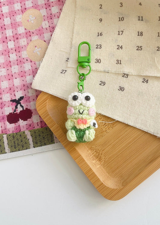 Pit a Pat Crochet Mini Kerokerokeroppi Gummy Keychain
