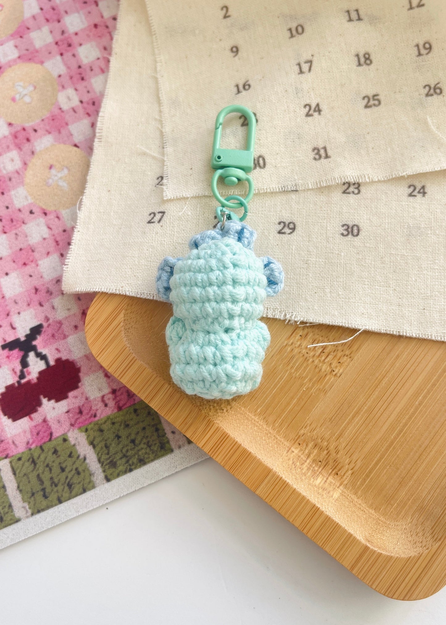 Pit a Pat Crochet Mini Hangyodon Gummy Keychain