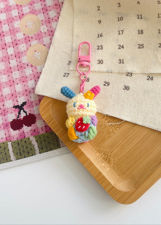 Pit a Pat Crochet Mini Usahana Gummy Keychain