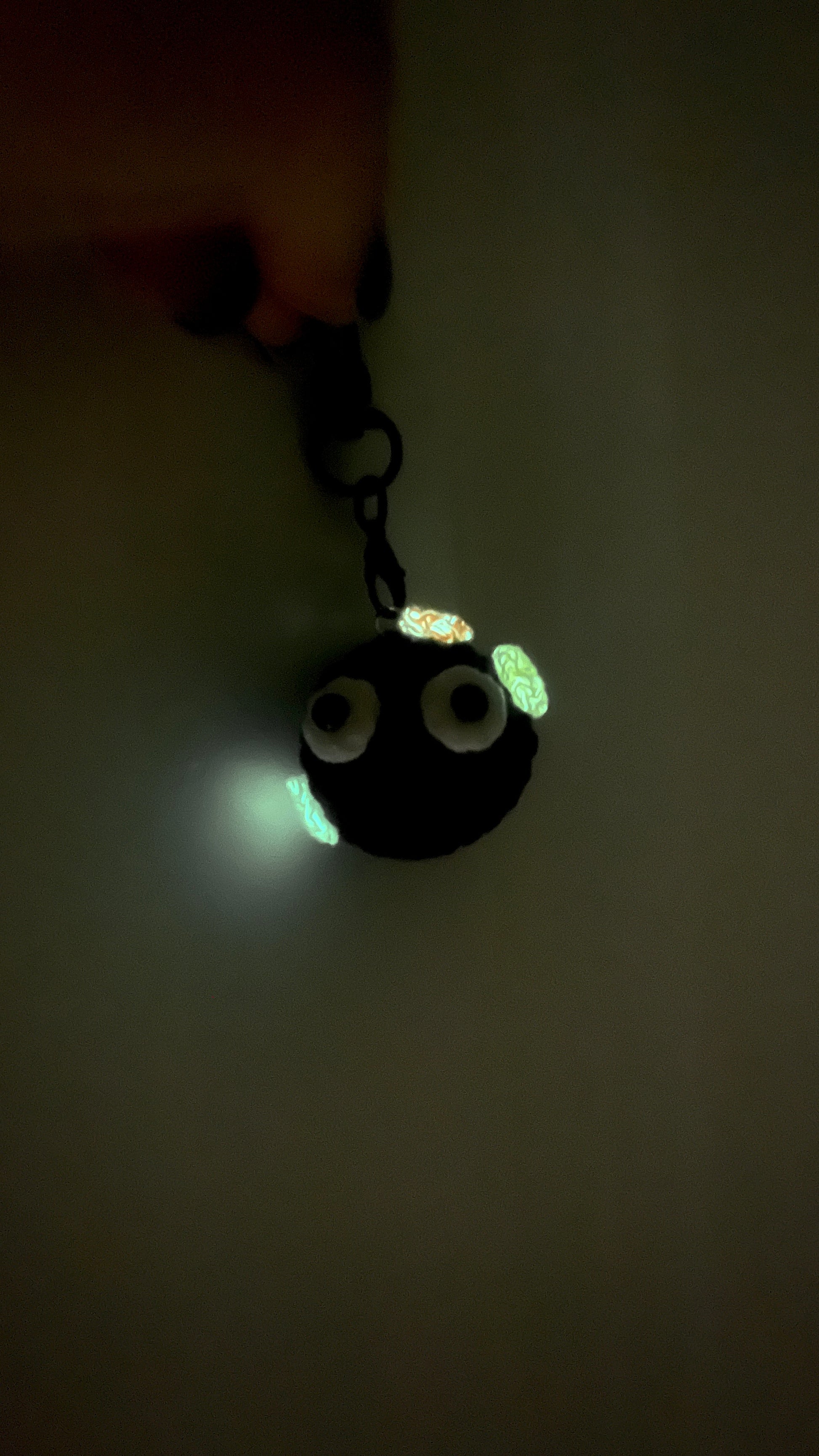 Pit a Pat Crochet Mini Susuwatari Gummy Keychain (Grow in the dark)