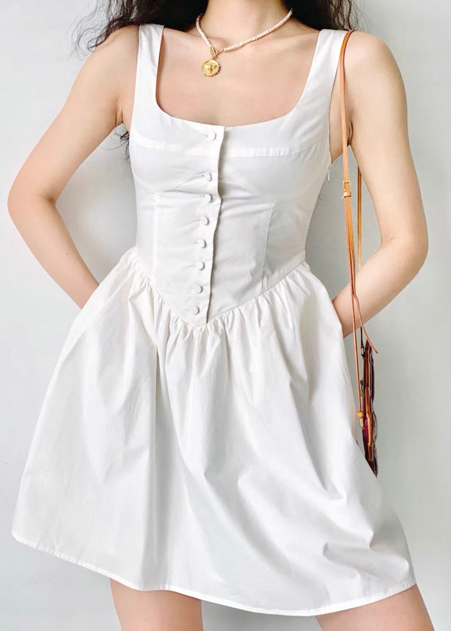 Square Neck Mini Dress