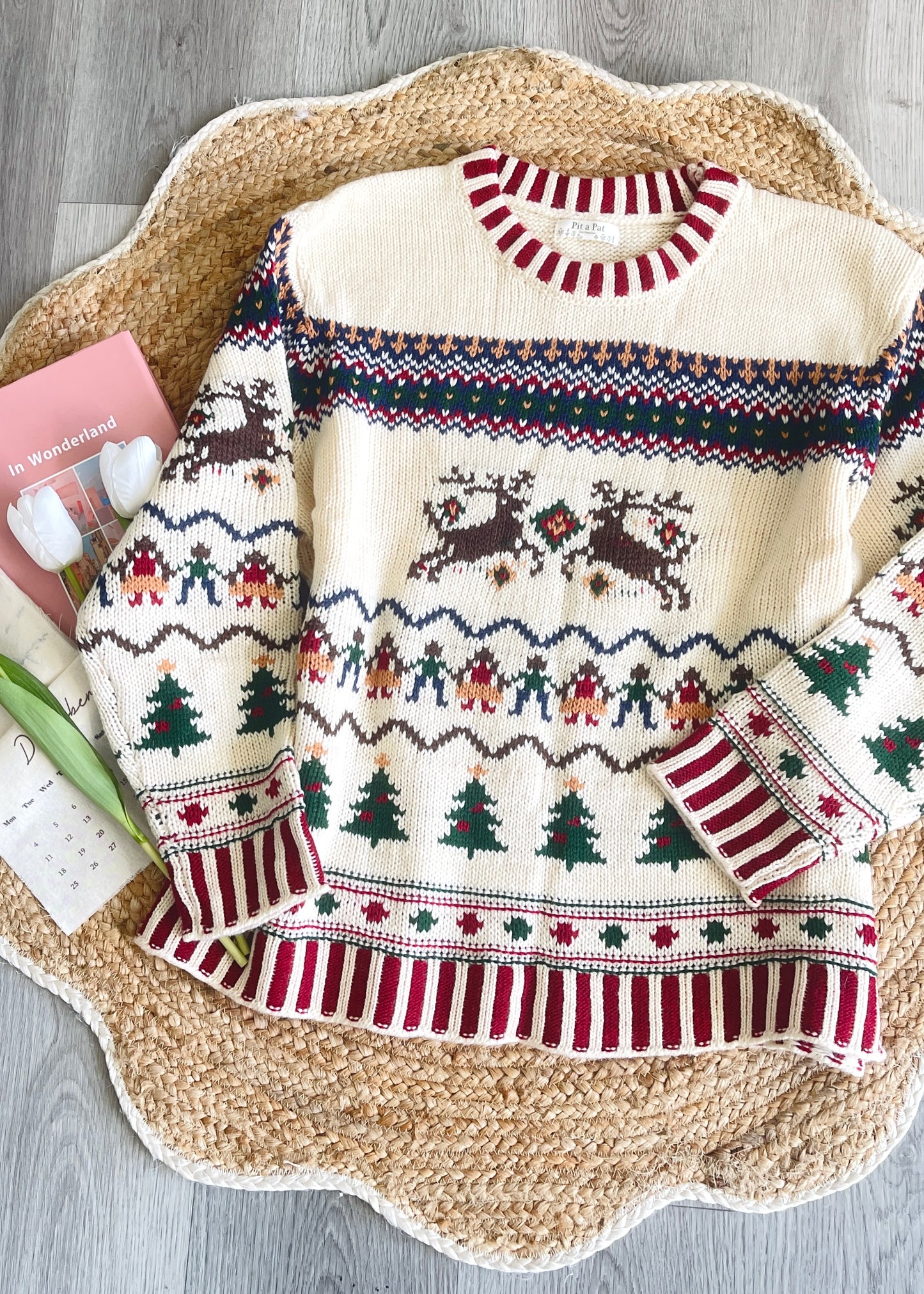 Santa's Bless Pullover Oversized Sweater