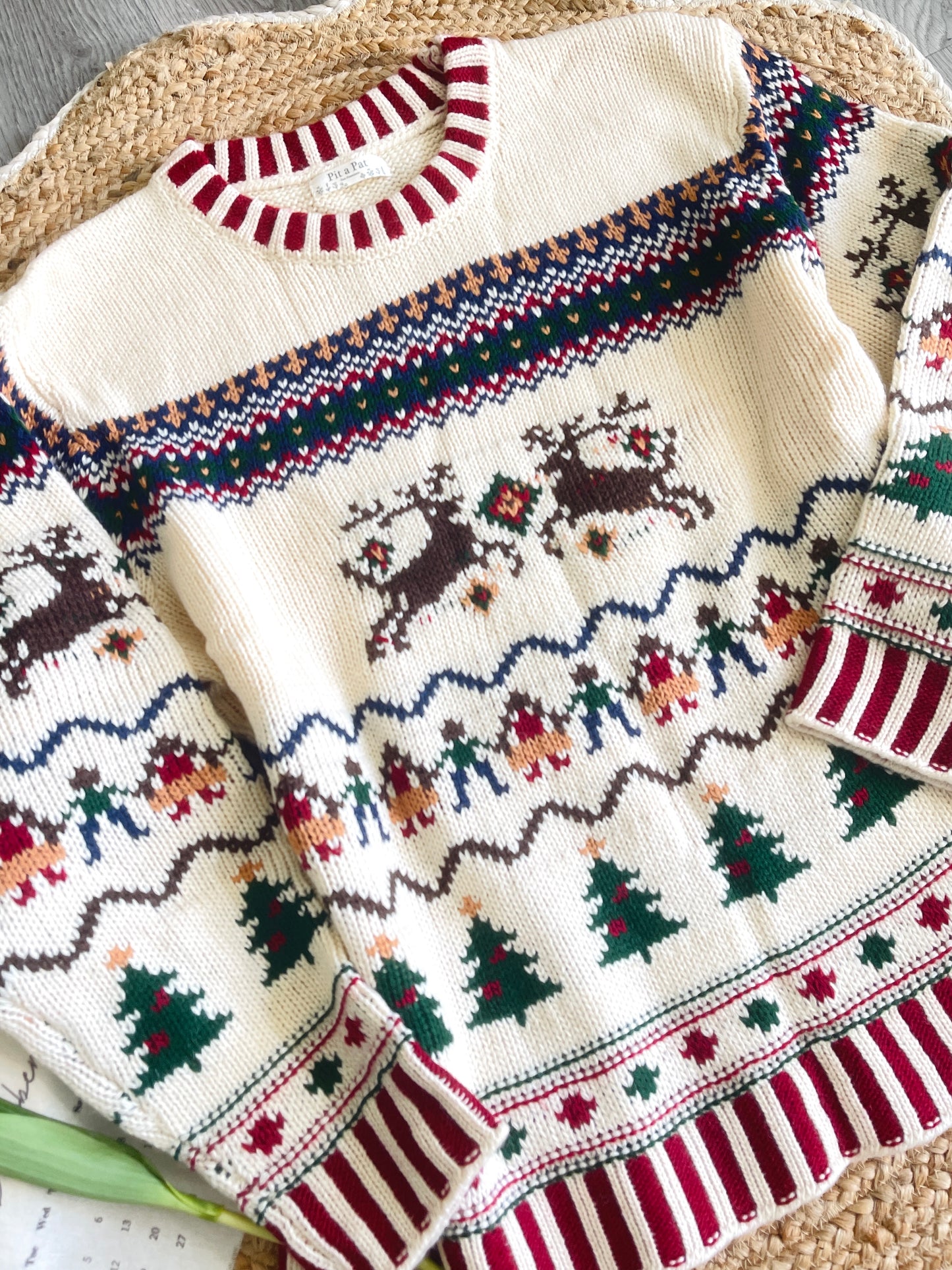 Santa's Bless Pullover Oversized Sweater