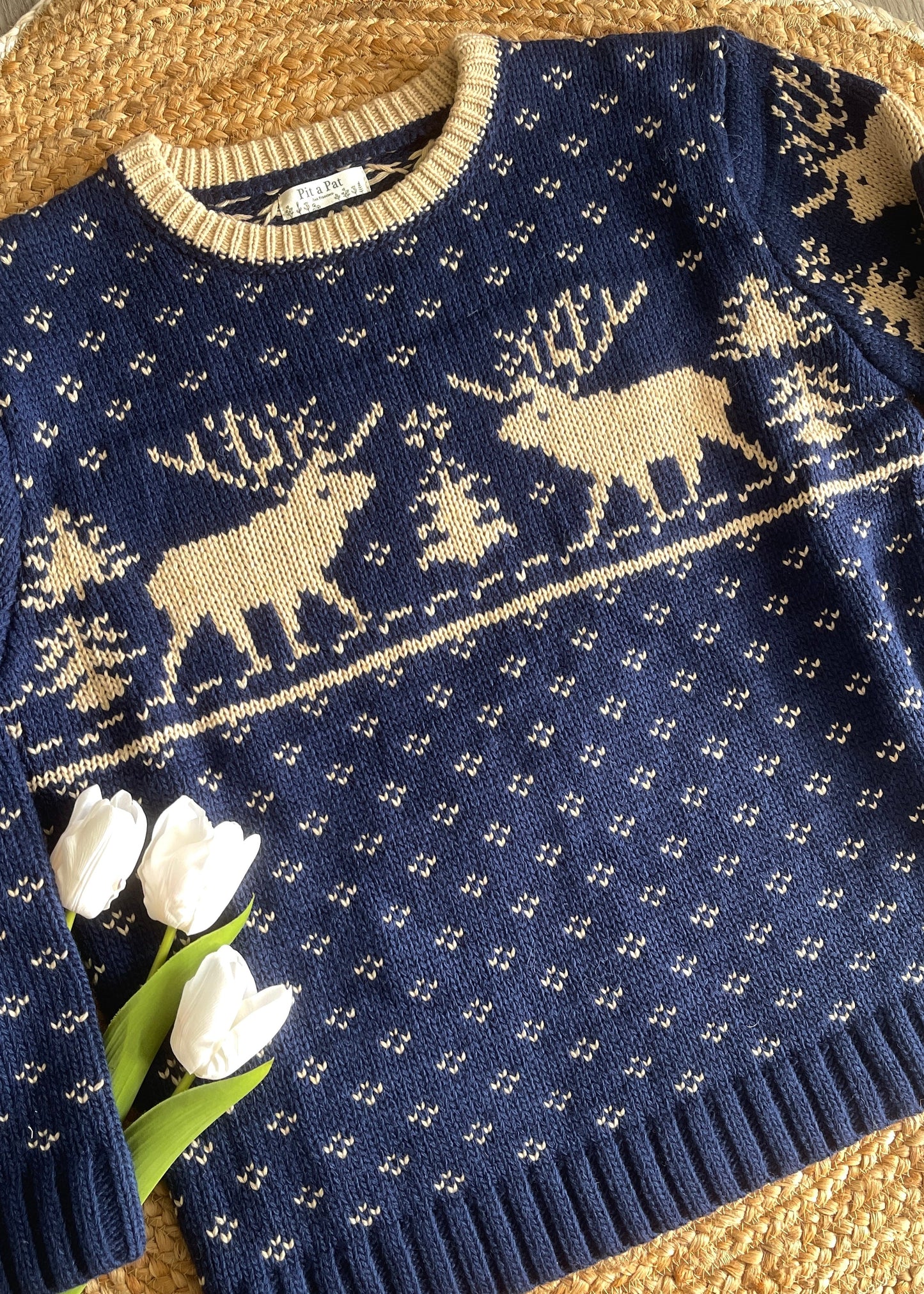 Forest Deer Pullover Oversized Sweater