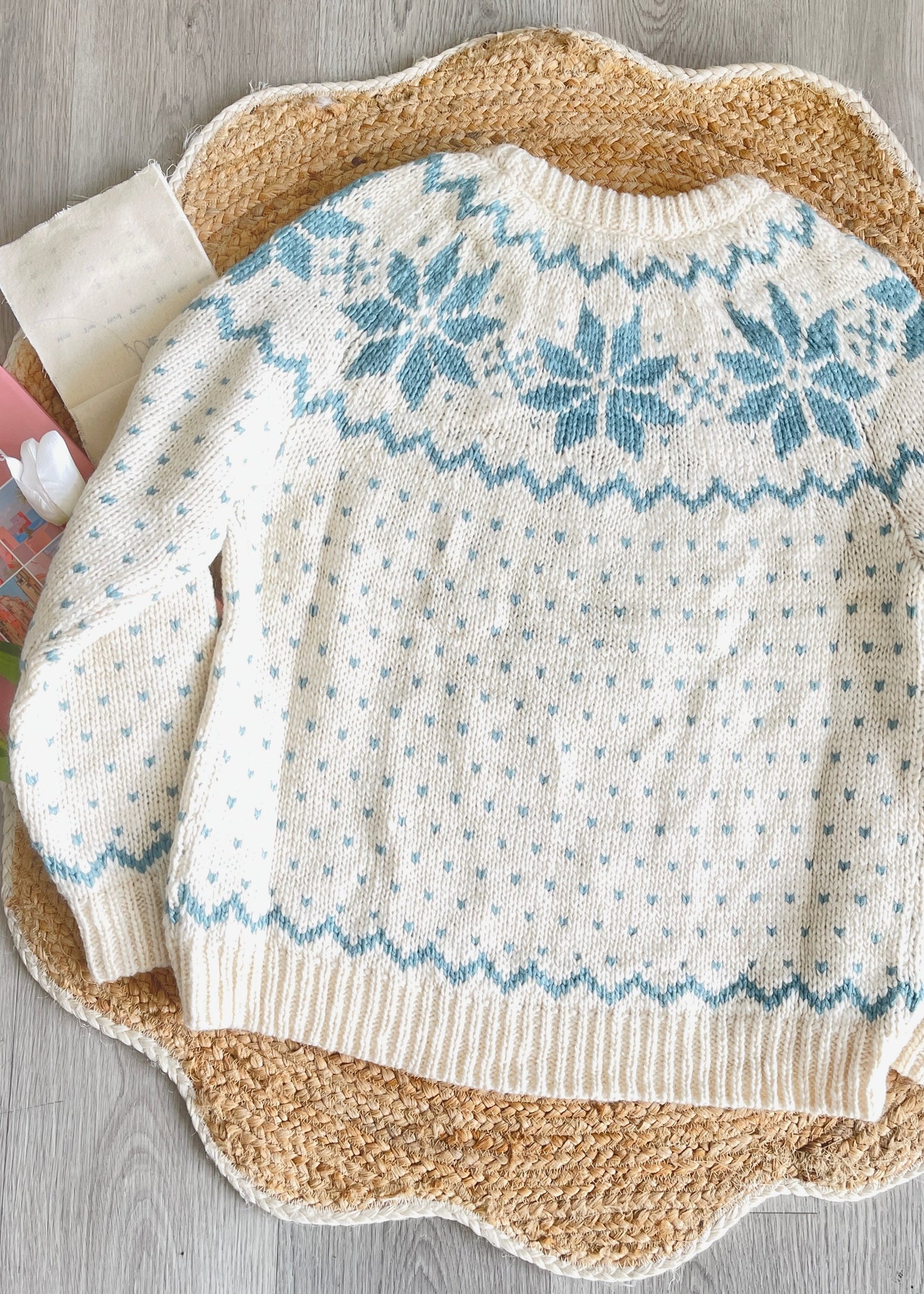Falling Snow Pullover Oversized Sweater