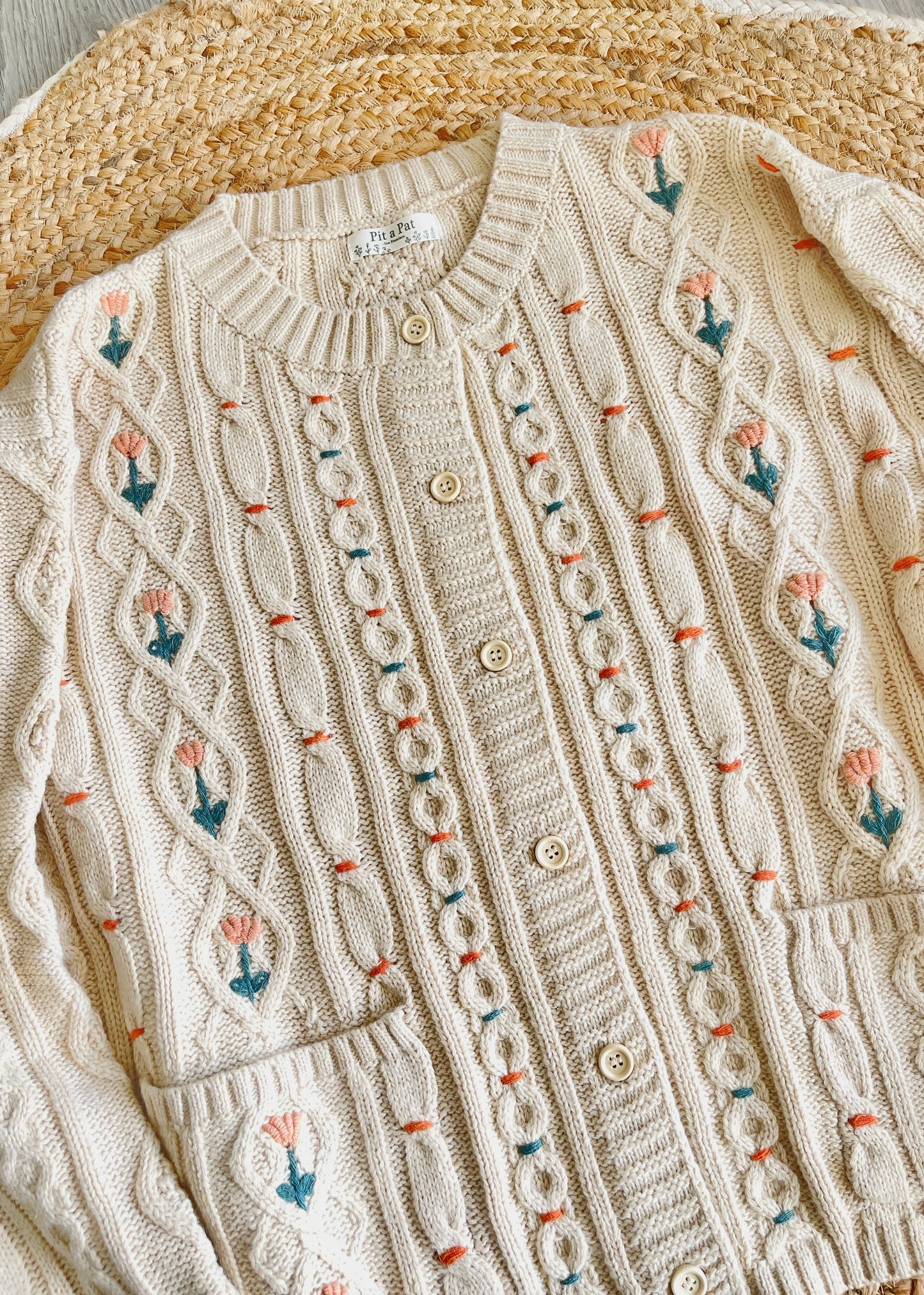 Tulip Fairy Crochet Flower Oversized Cardigan