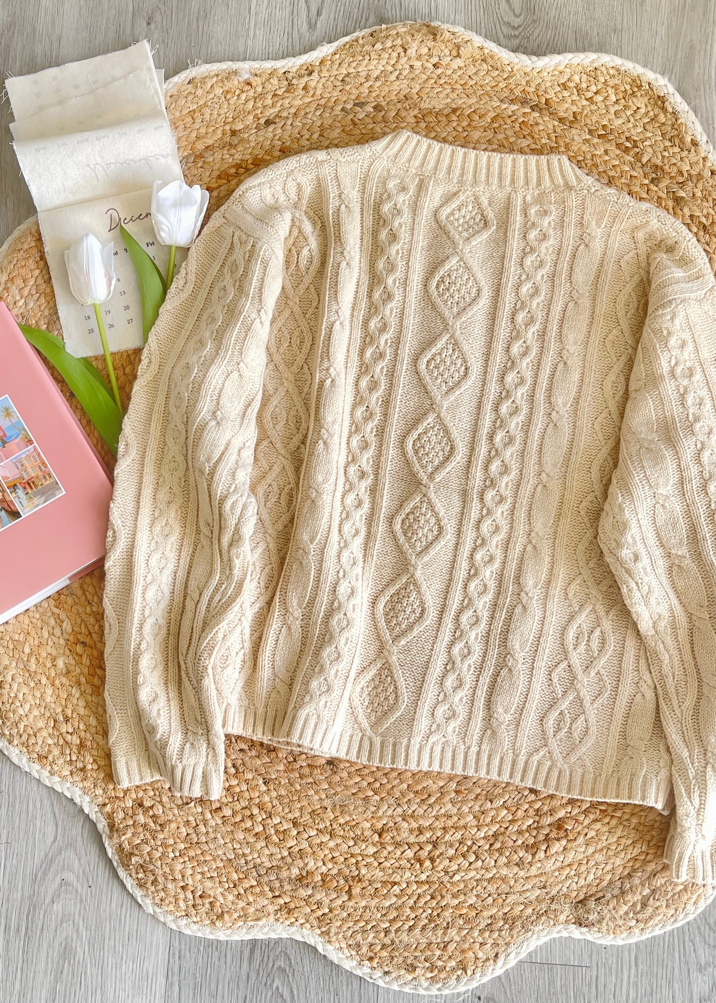 Tulip Fairy Crochet Flower Oversized Cardigan