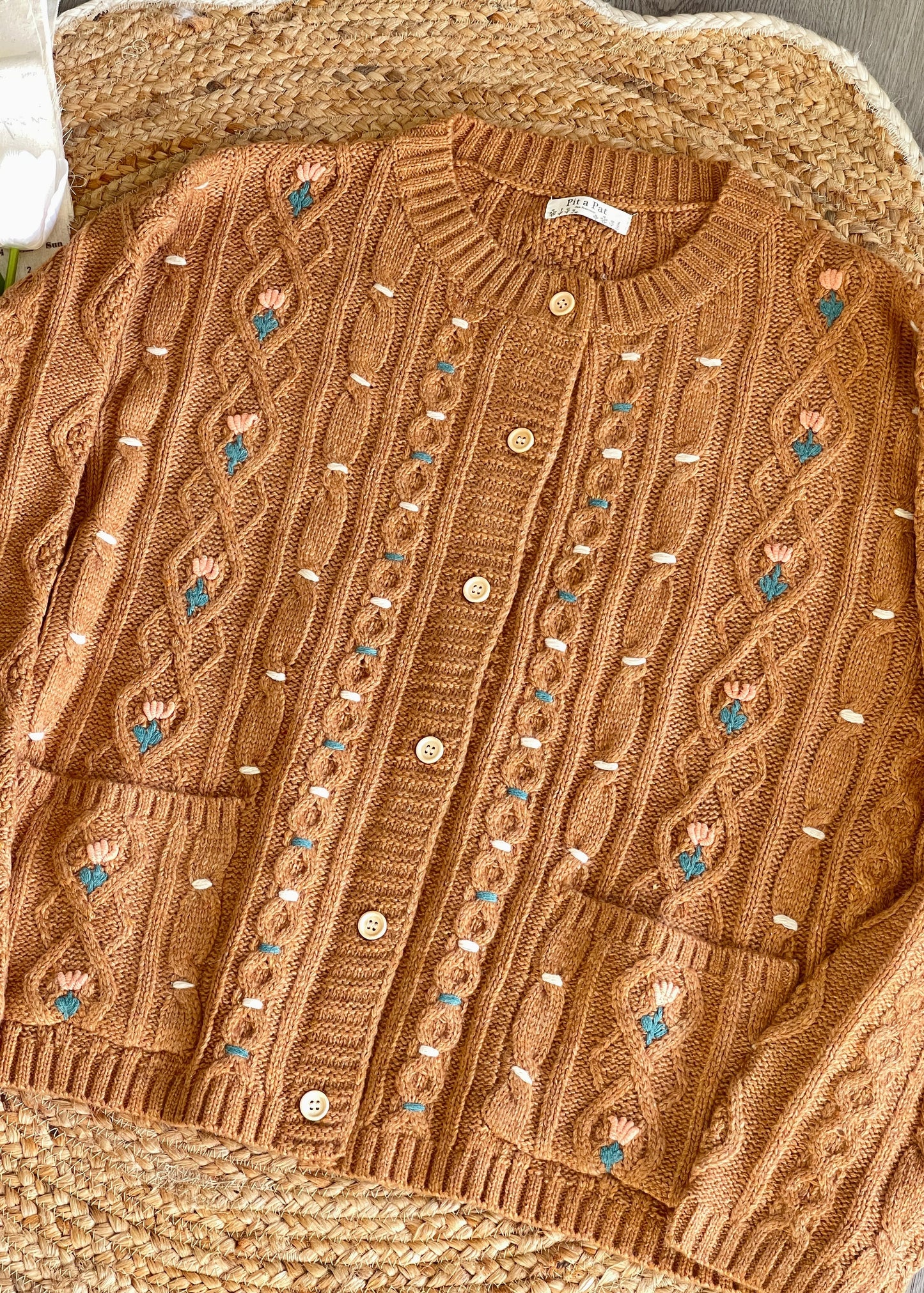 Tulip Fairy Crochet Flower Oversized Cardigan