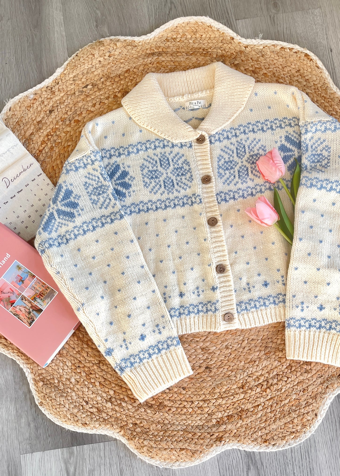 Snowfall Peter Pan Collar Knit Cardigan