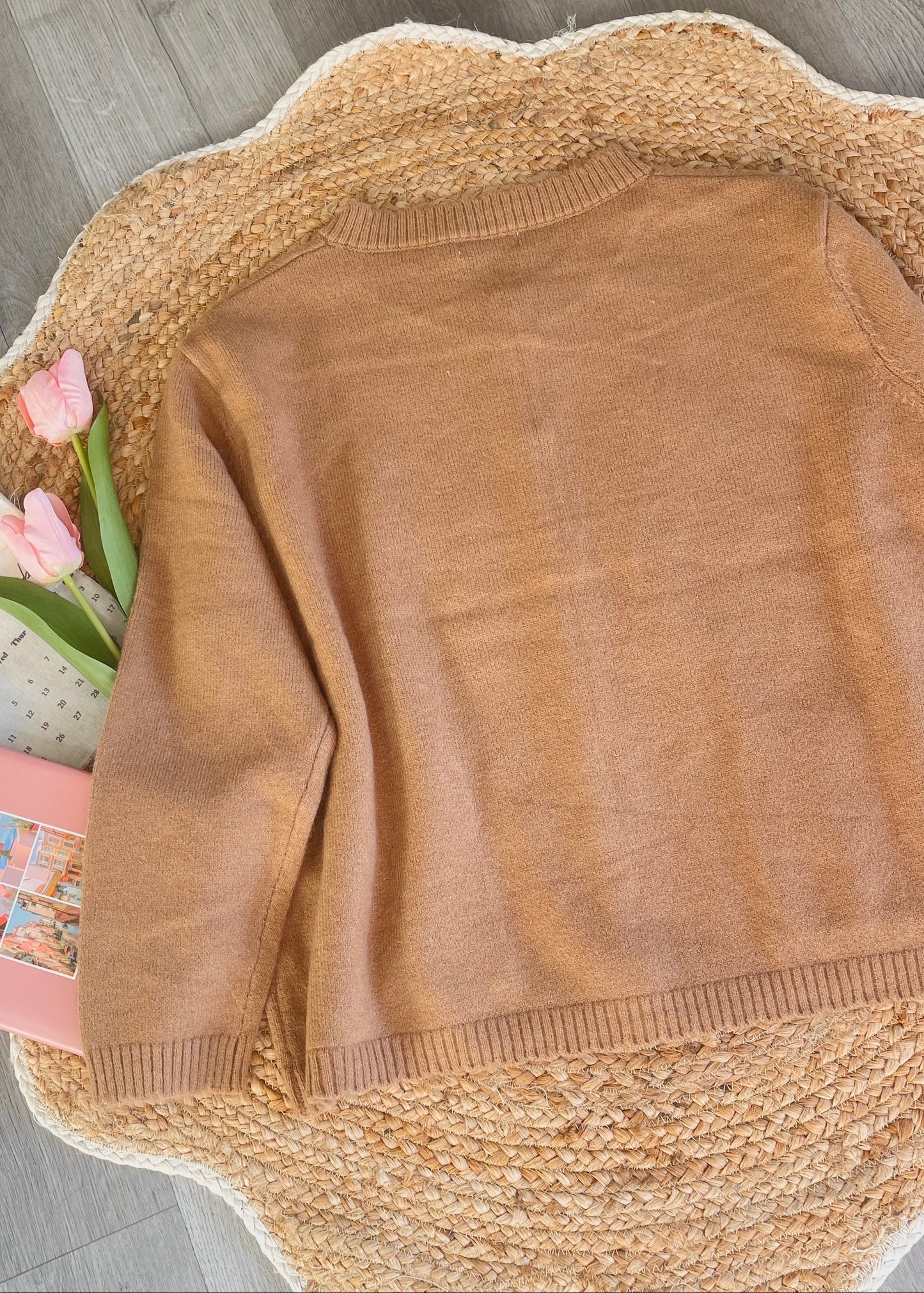 Sweet Fruit Embroidered Button-Down Cardigan