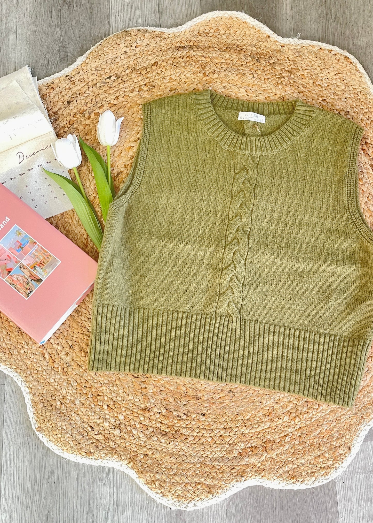 Grey Classic Open Back Knit Vest