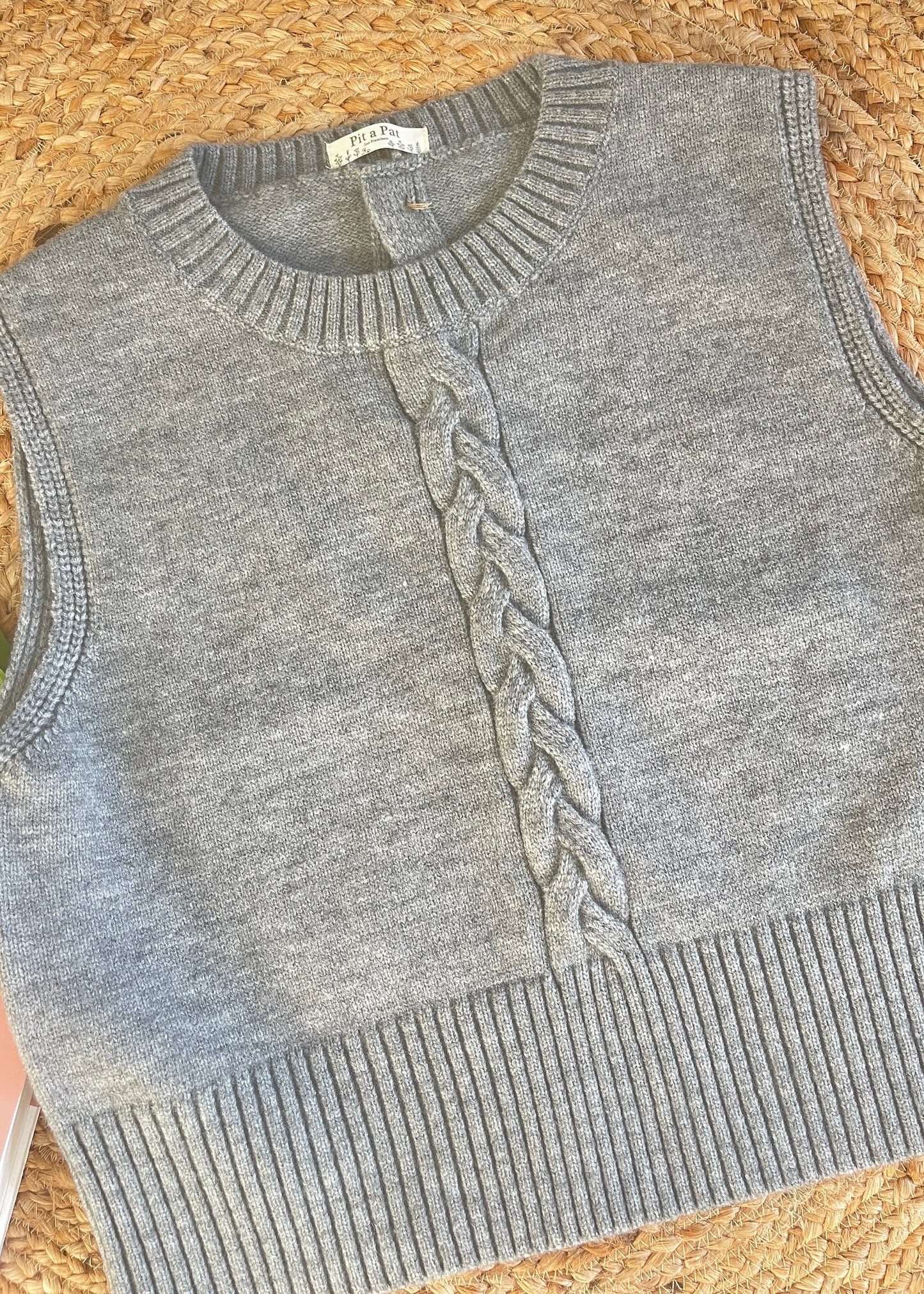 Olive Classic Open Back Knit Vest