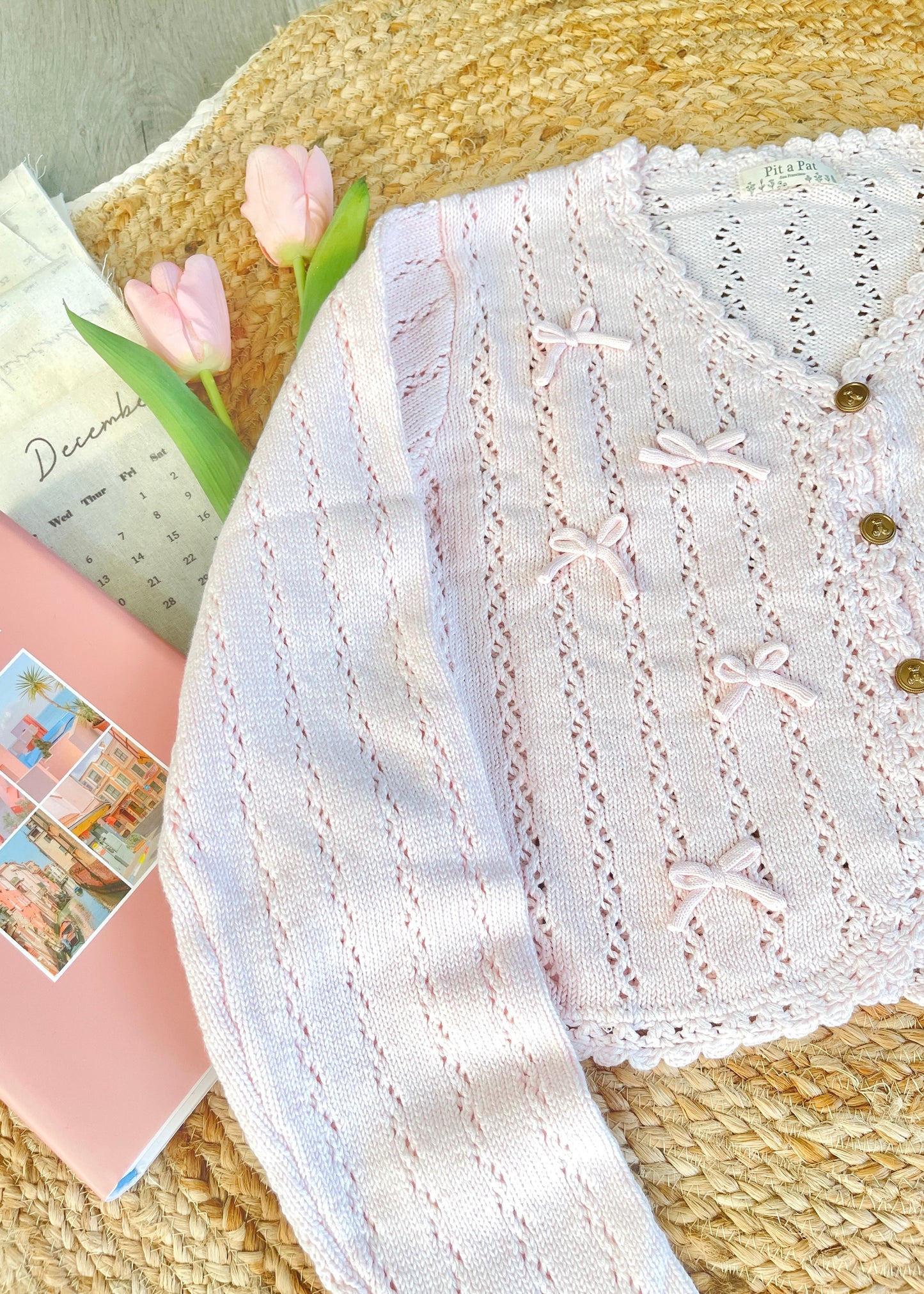 Pink Balletcore Knit Cardigan