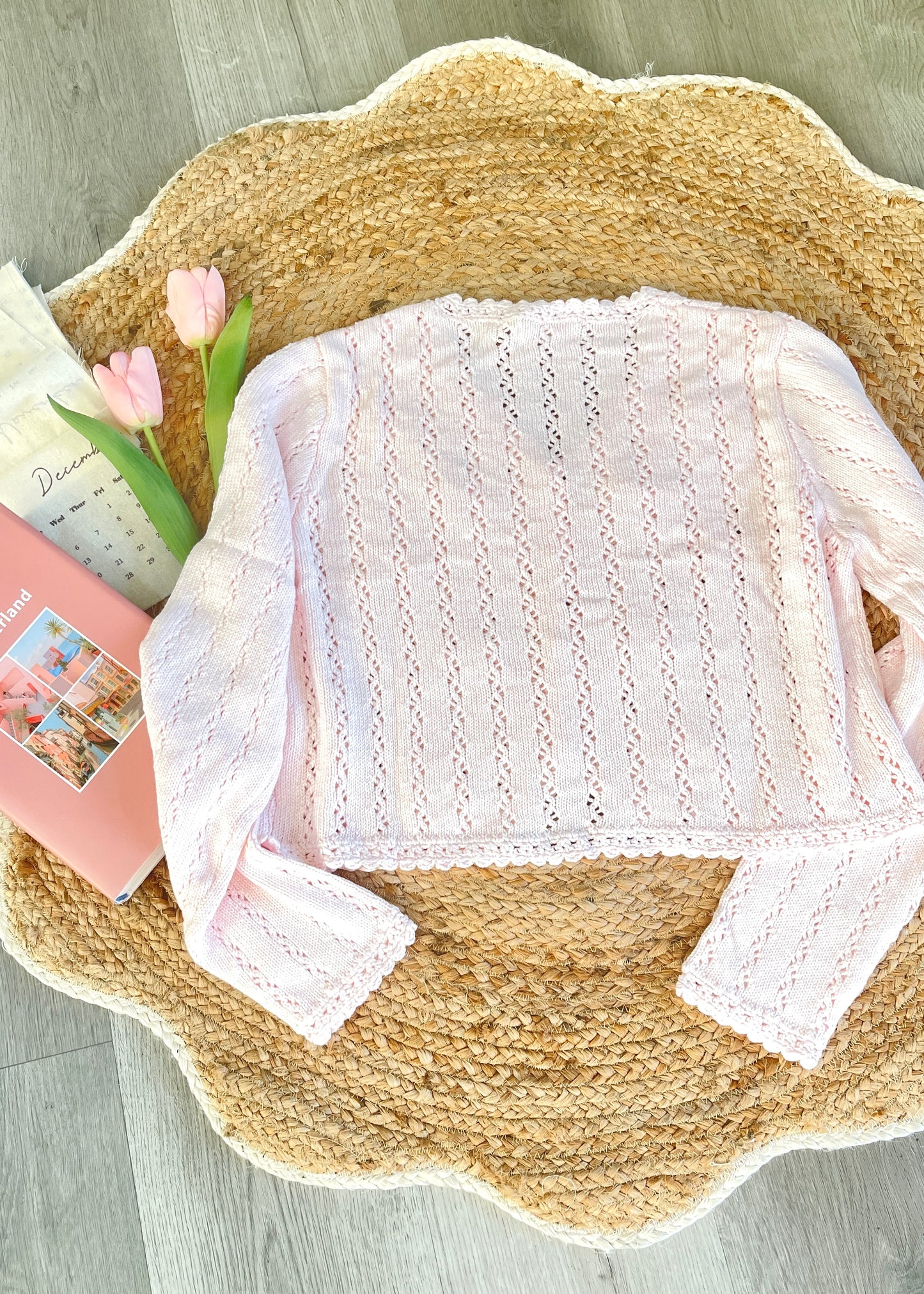 Pink Balletcore Knit Cardigan