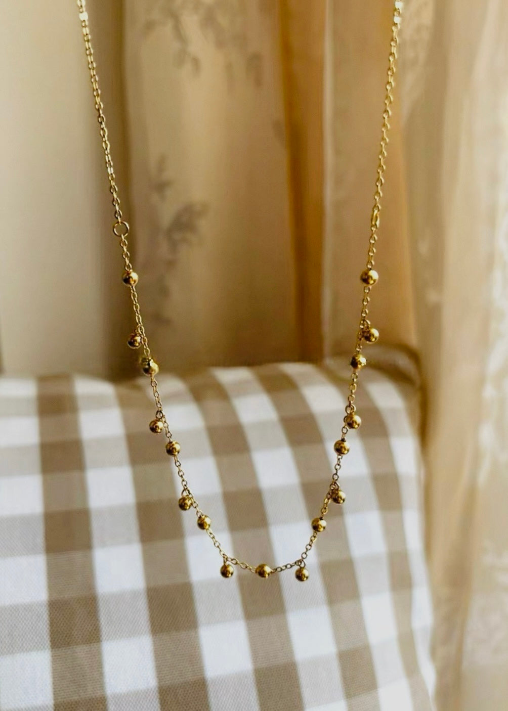 Mini Oval Pearl Necklace Set