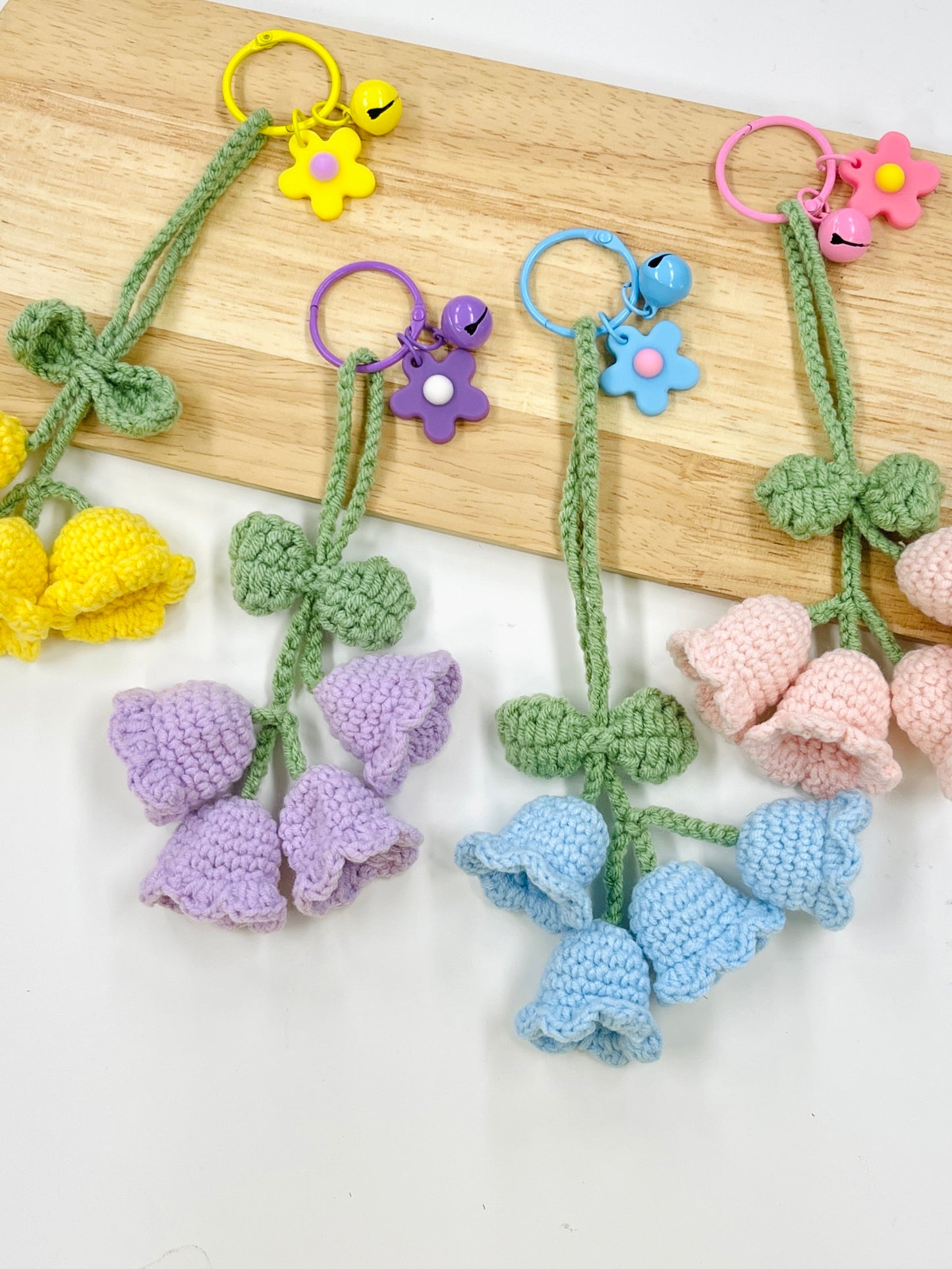 Canterbury Bell Flowers Keychain / Car Hanging Ornament