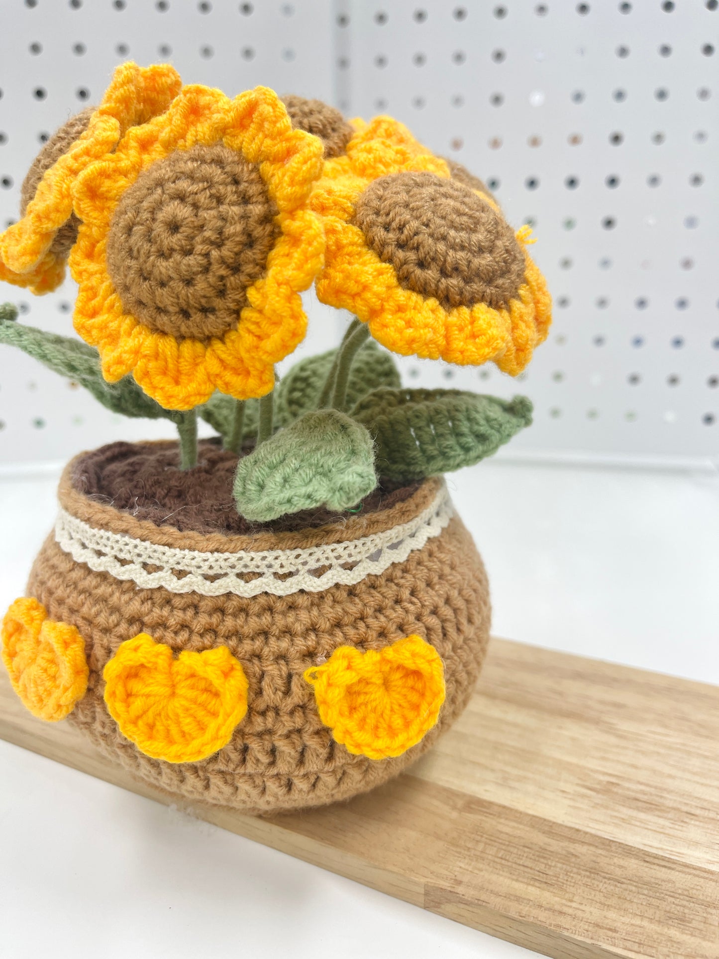 Big Crochet Sunflower Plant