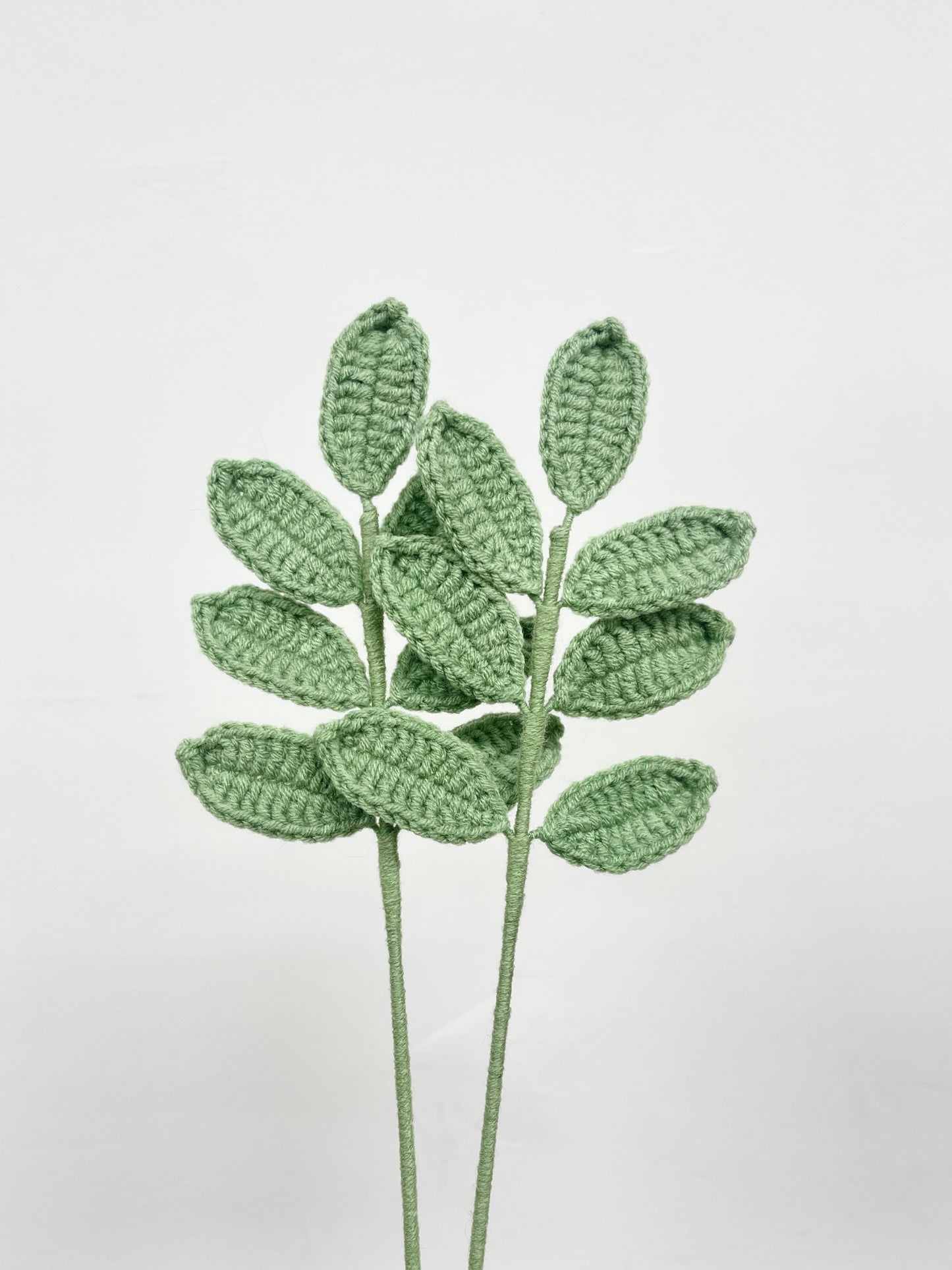 Pastel Green Crochet Leaf