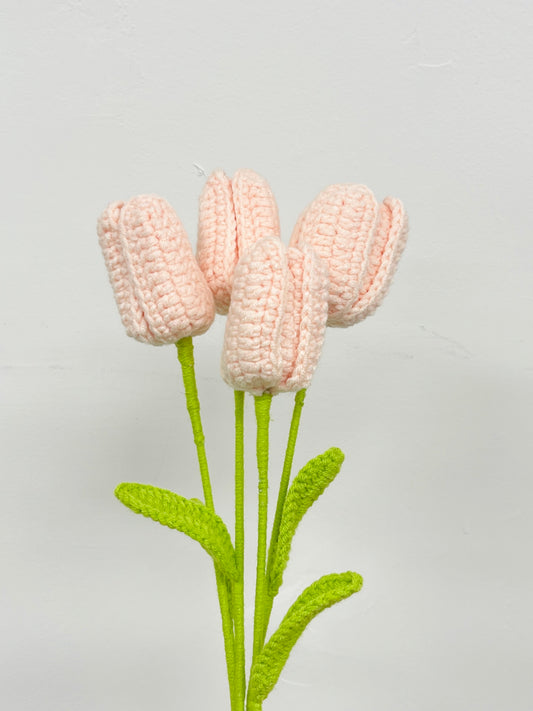 Light Pink Crochet Tulip