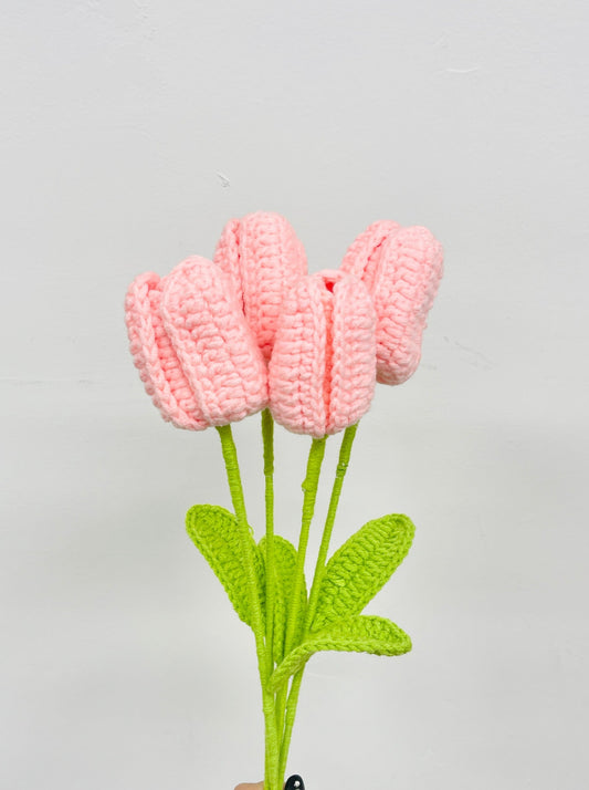 Baby Pink Crochet Tulip