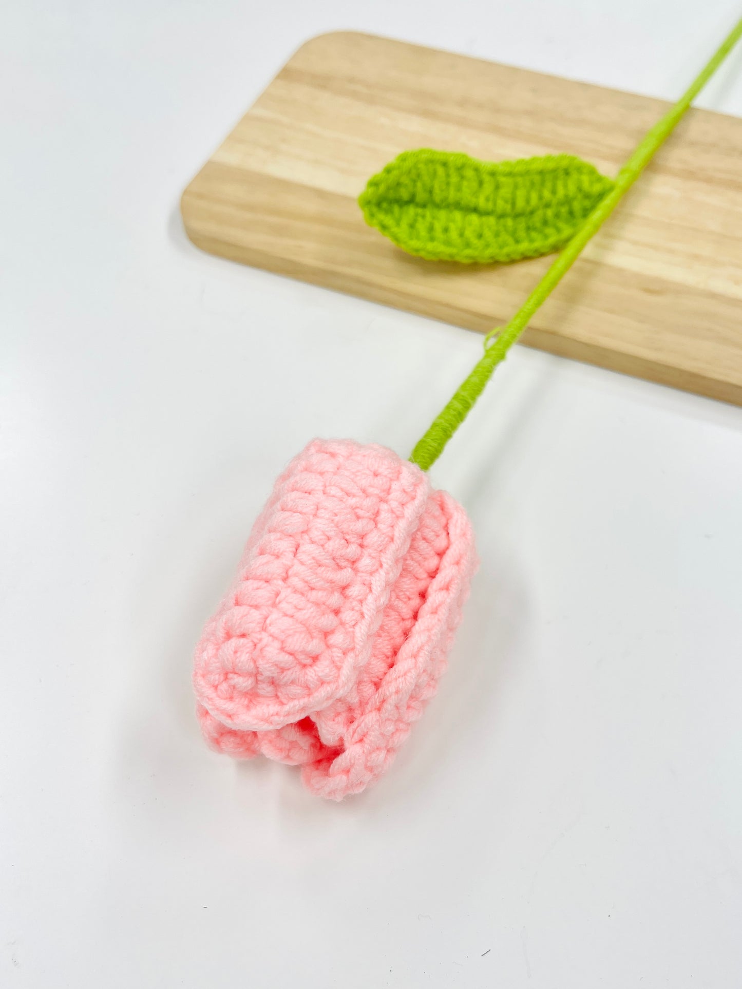 Baby Pink Crochet Tulip