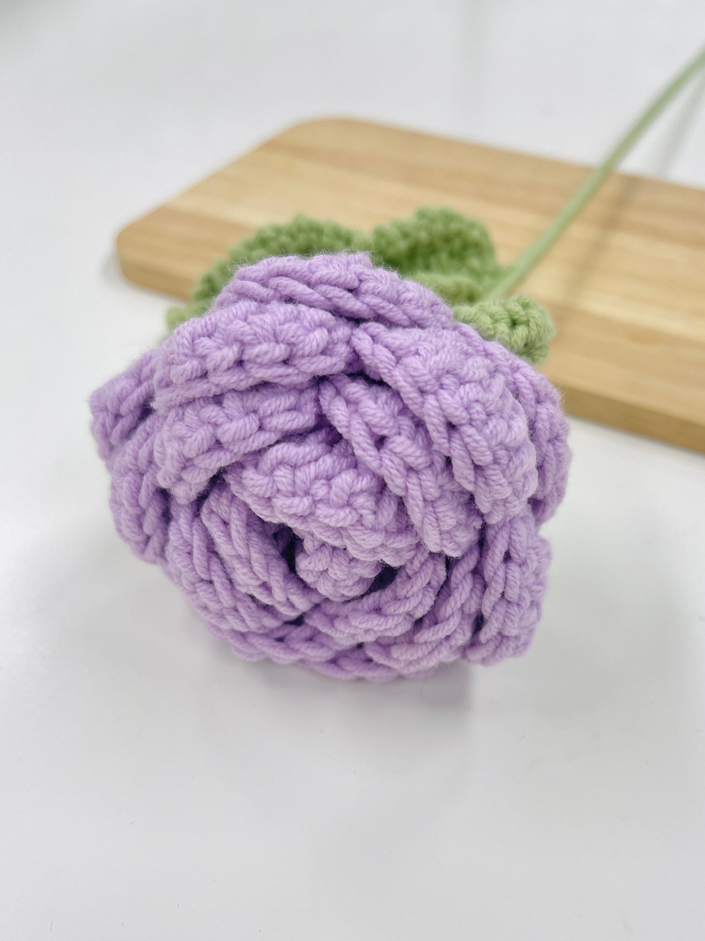 Purple Crochet Rose