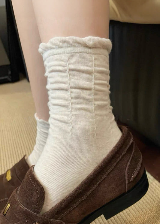 Cottage Shirred Cotton Socks