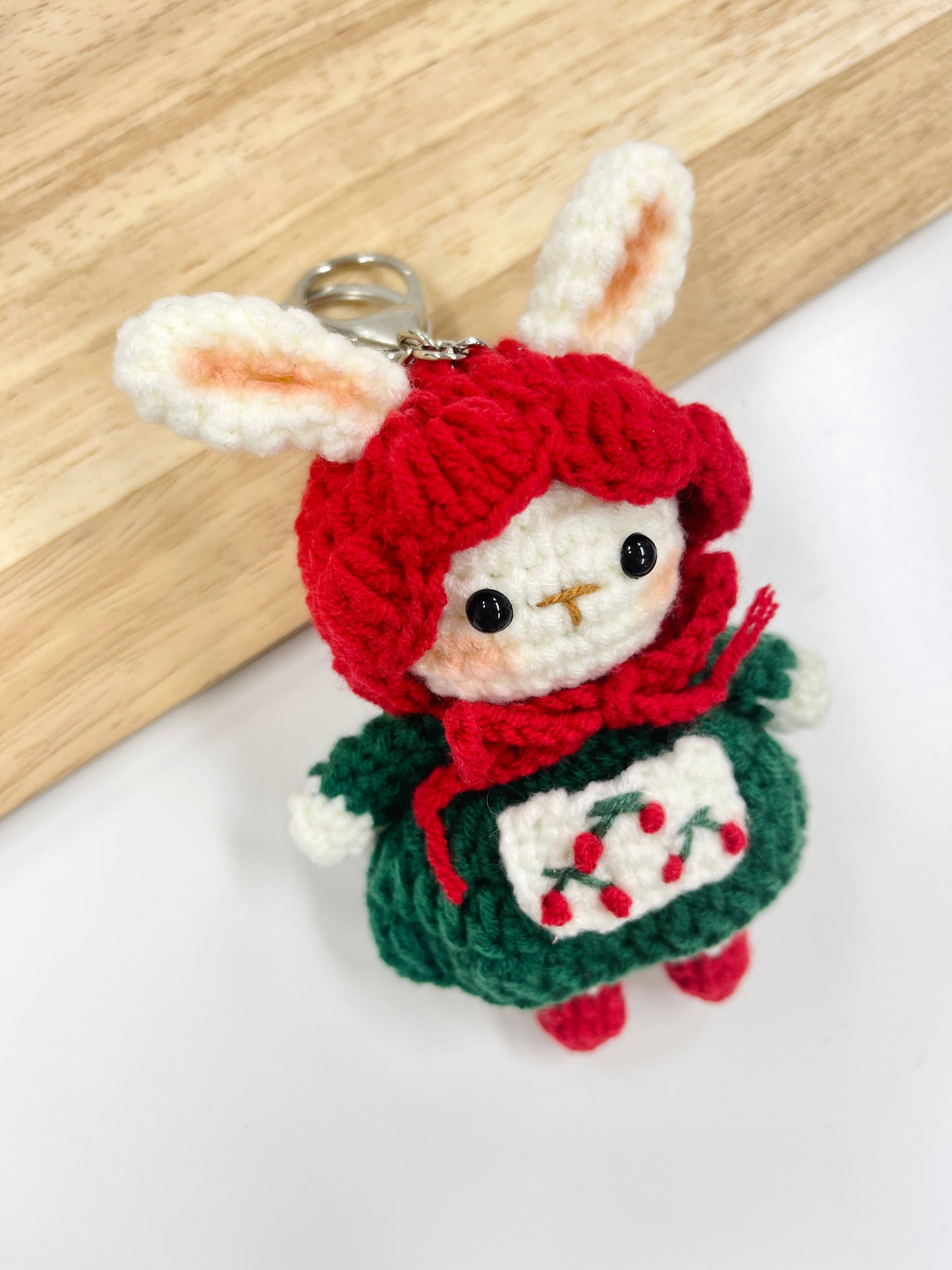 Handmade Rural Bunny Keychain