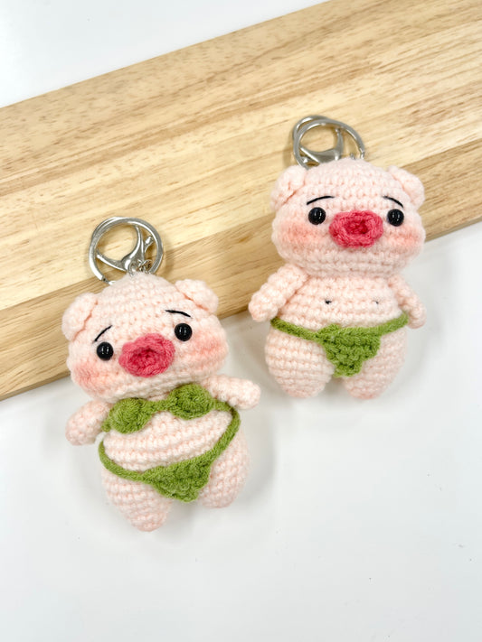 Handmade Kawaii Piggy Keychain