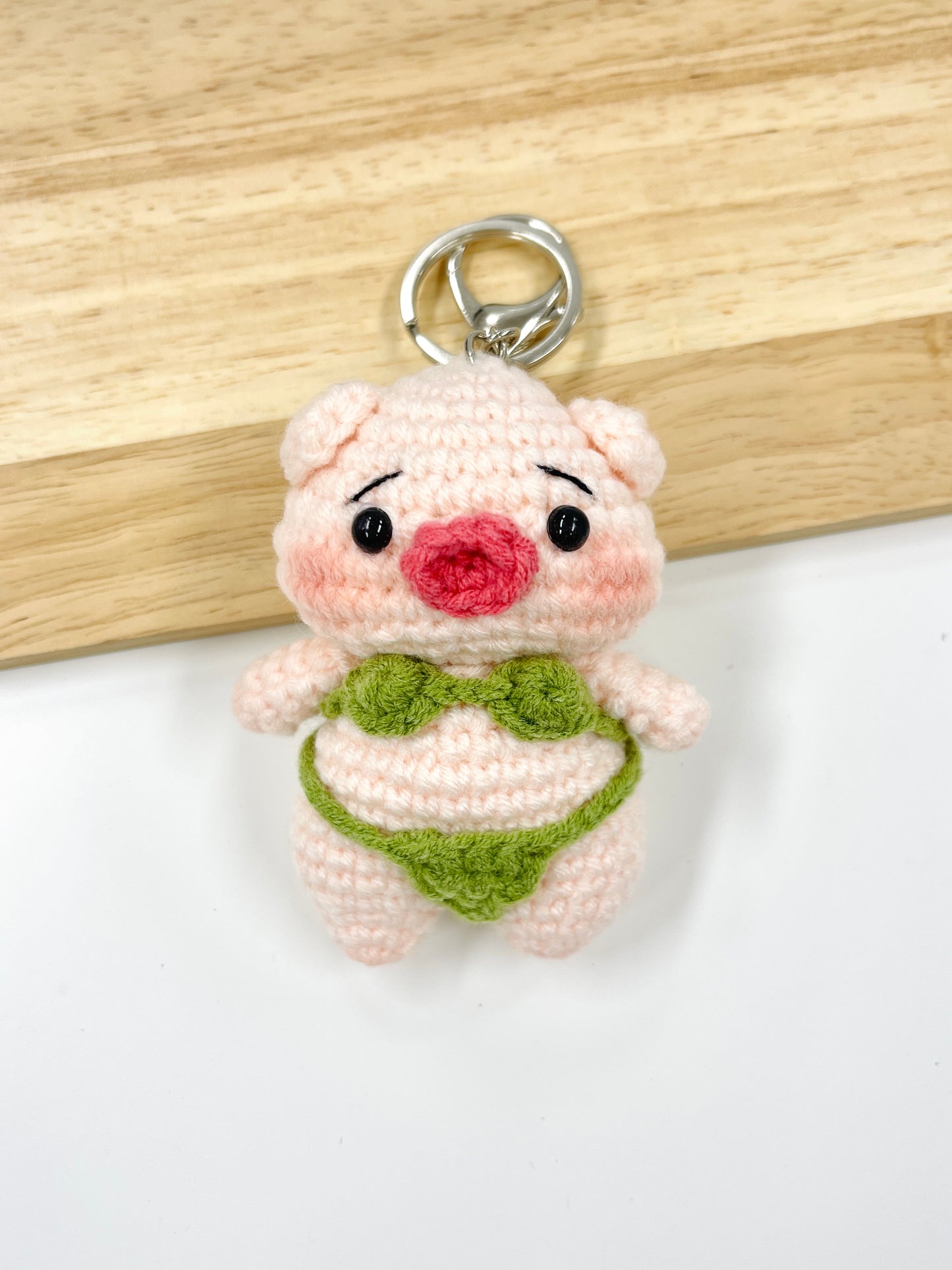 Handmade Kawaii Piggy Keychain