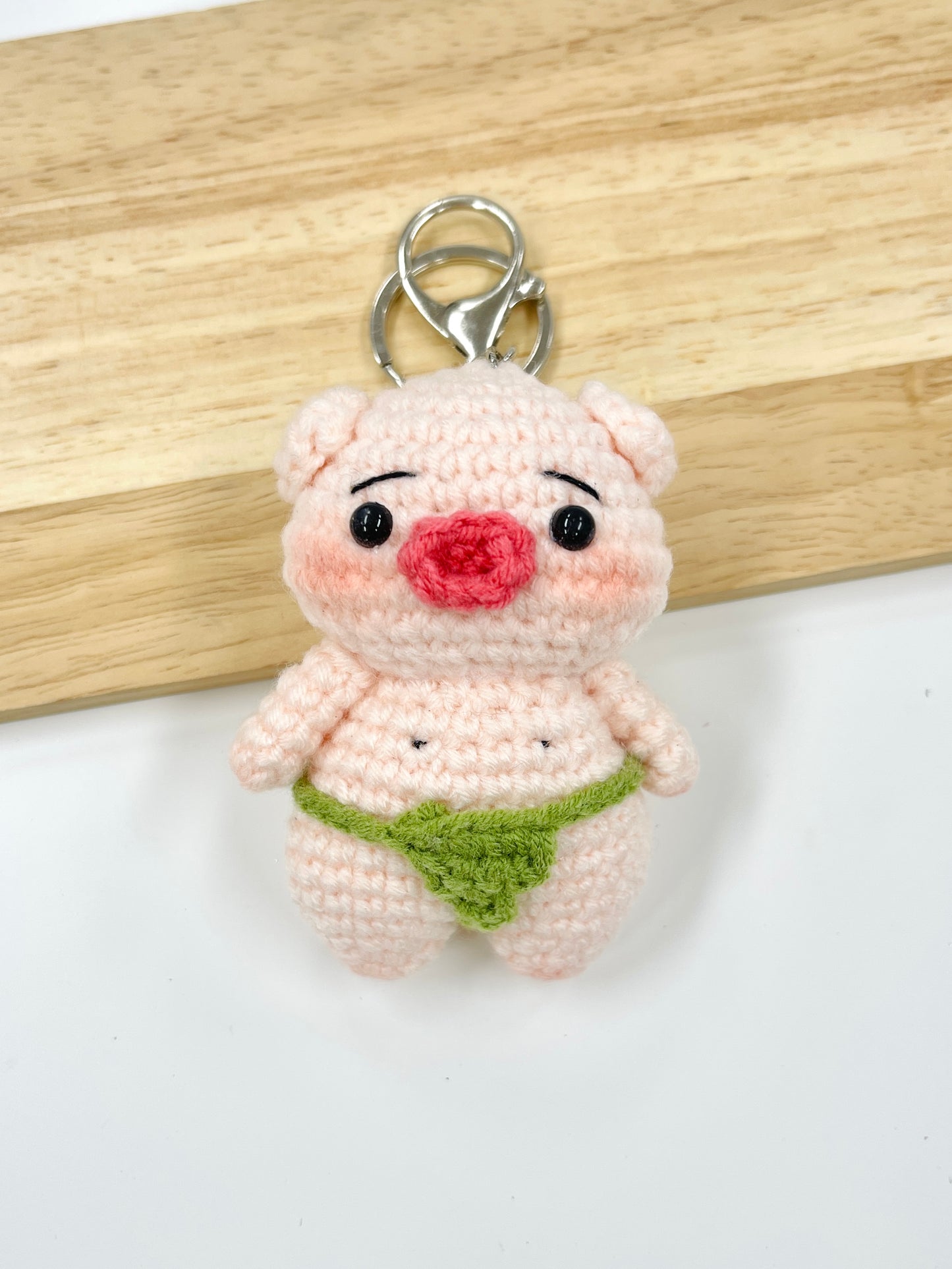 Handmade Kawaii Piggy Keychain