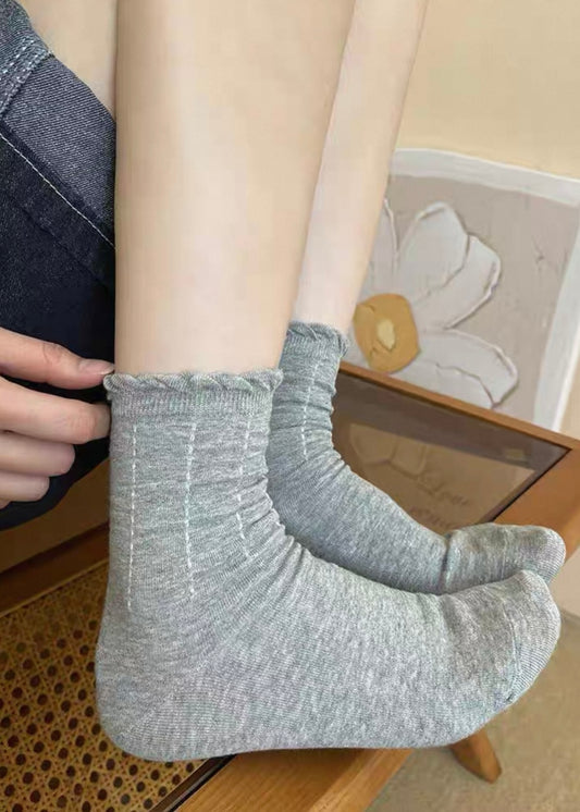 Cottage Shirred Cotton Socks