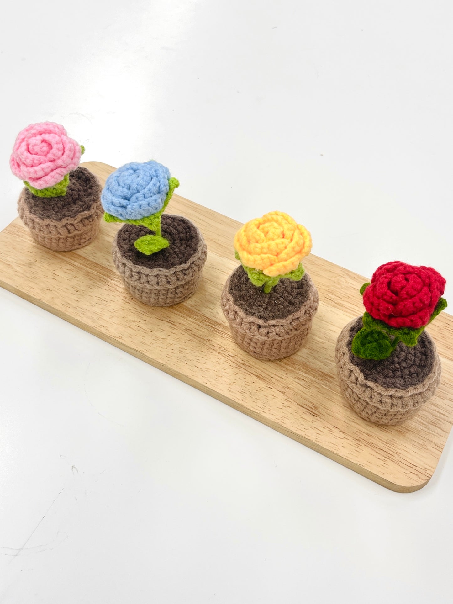 Crochet Rose Plant