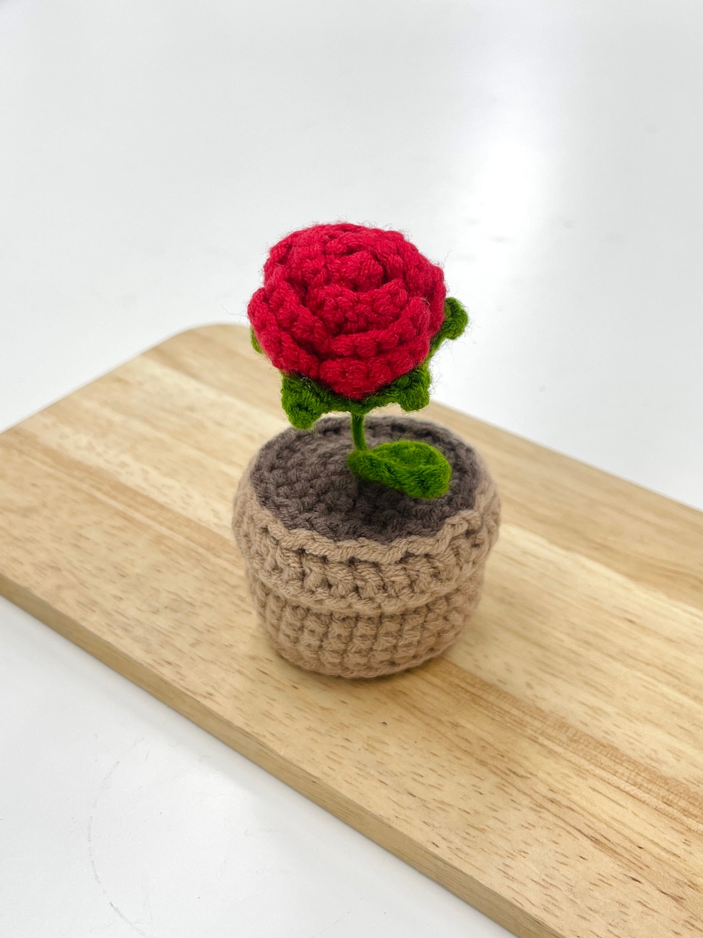 Crochet Rose Plant