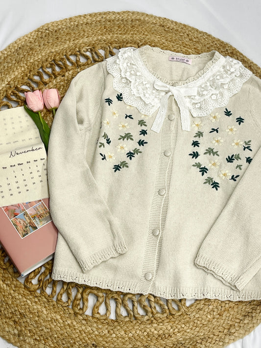 Dreaming Romance Crochet Floral Cardigan