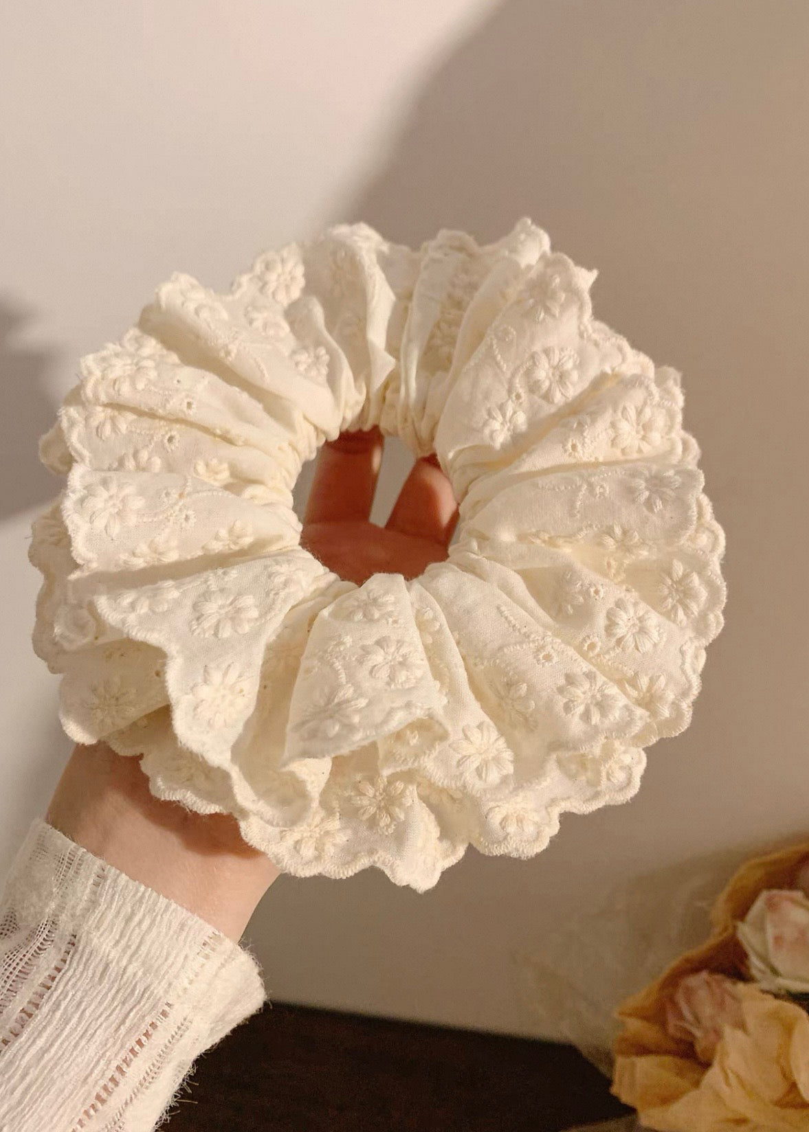 Pit a Pat Floral Hair Scrunchie