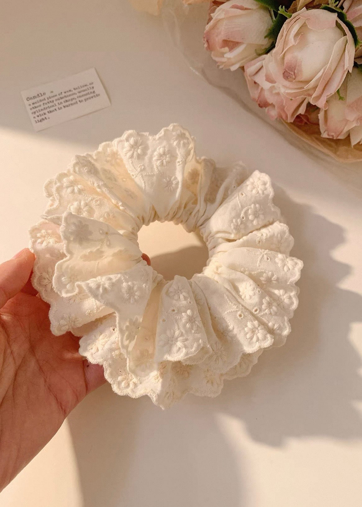 Pit a Pat Floral Hair Scrunchie