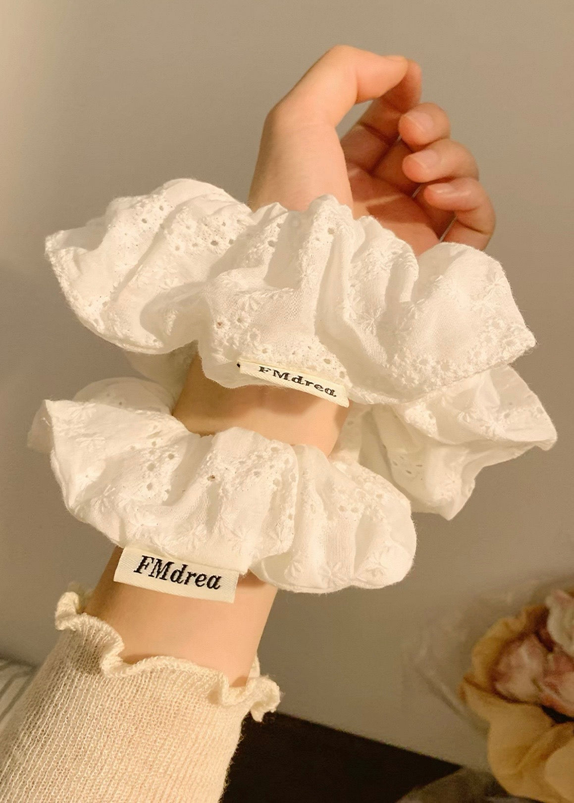 Pit a Pat Floral Hair Scrunchie