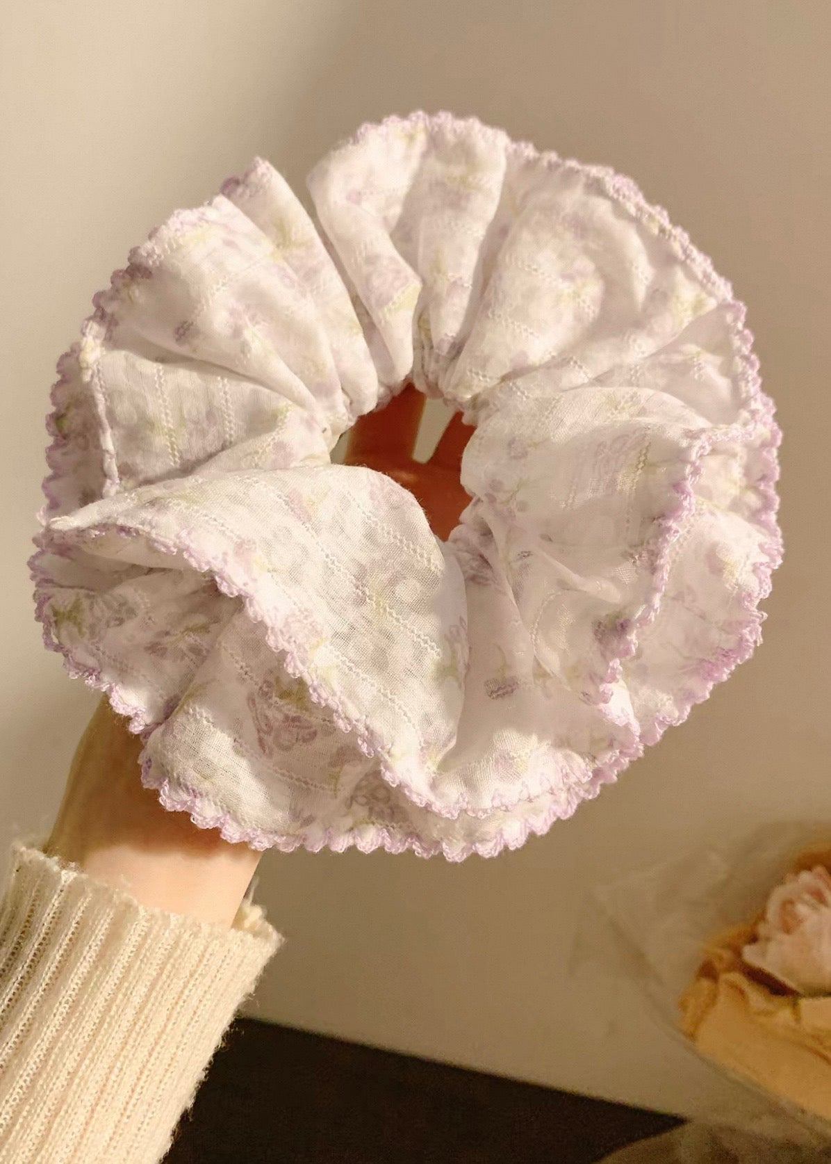 Pit a Pat Floral Hair Scrunchie