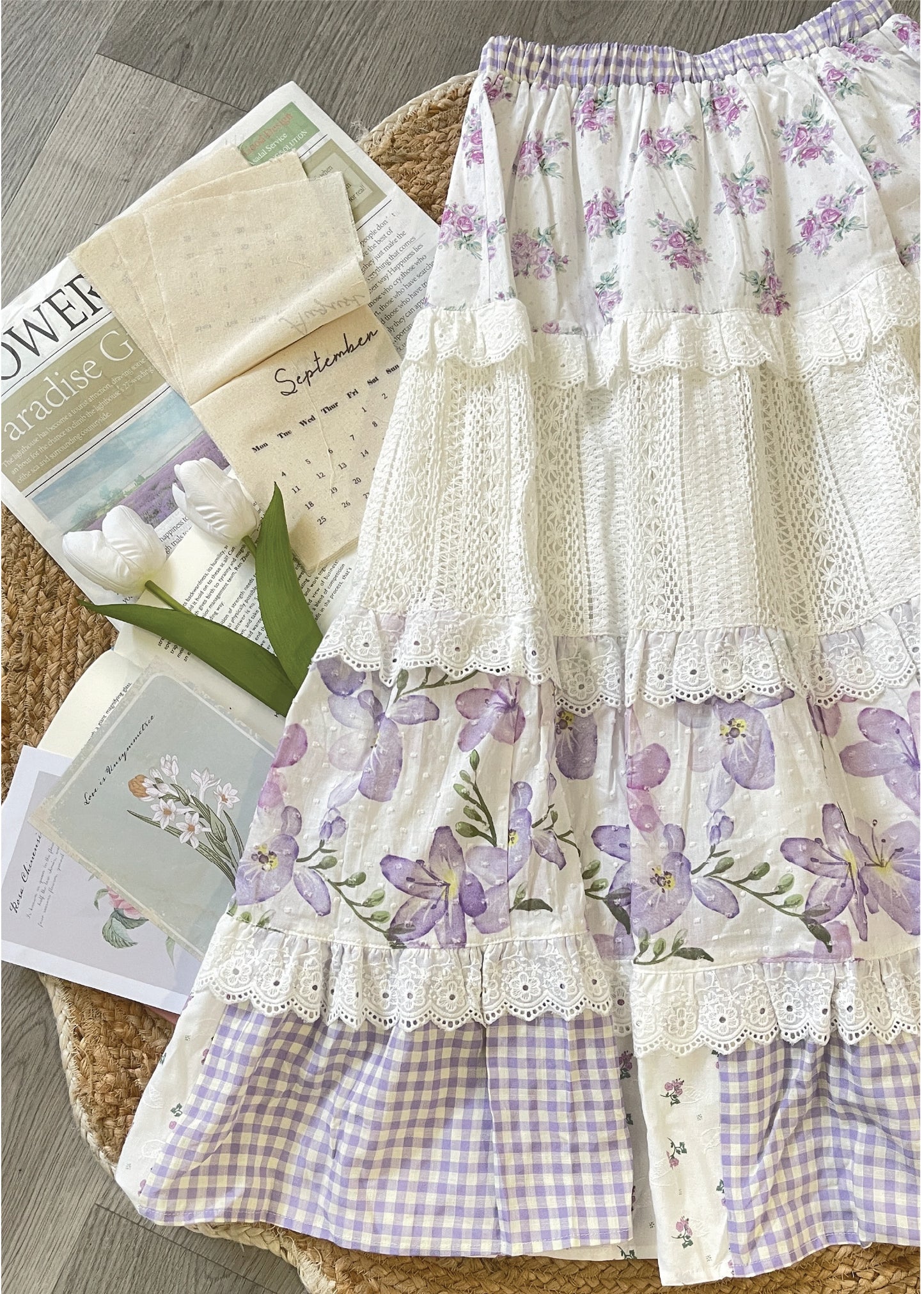 Pit a Pat Women’s Patchwork Maxi Skirt