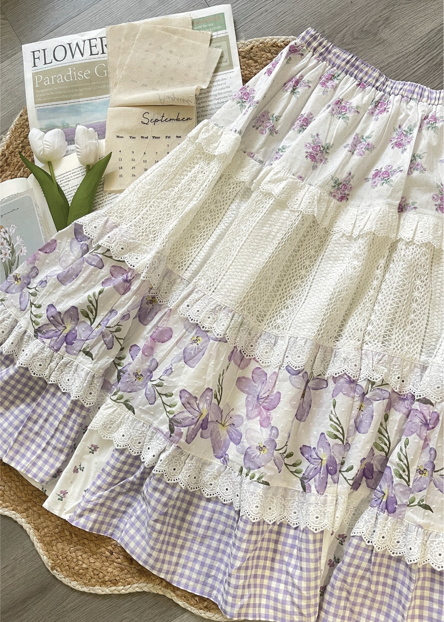 Pit a Pat Women’s Patchwork Maxi Skirt