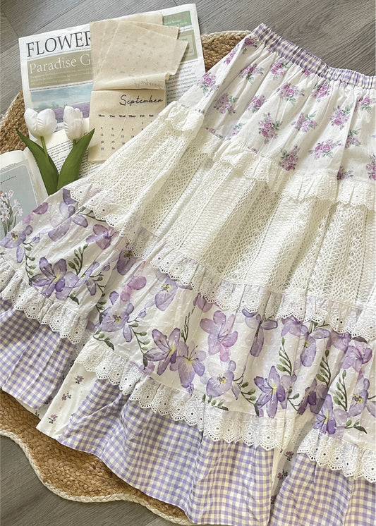 Pit a Pat Women’s Patchwork Maxi Skirt