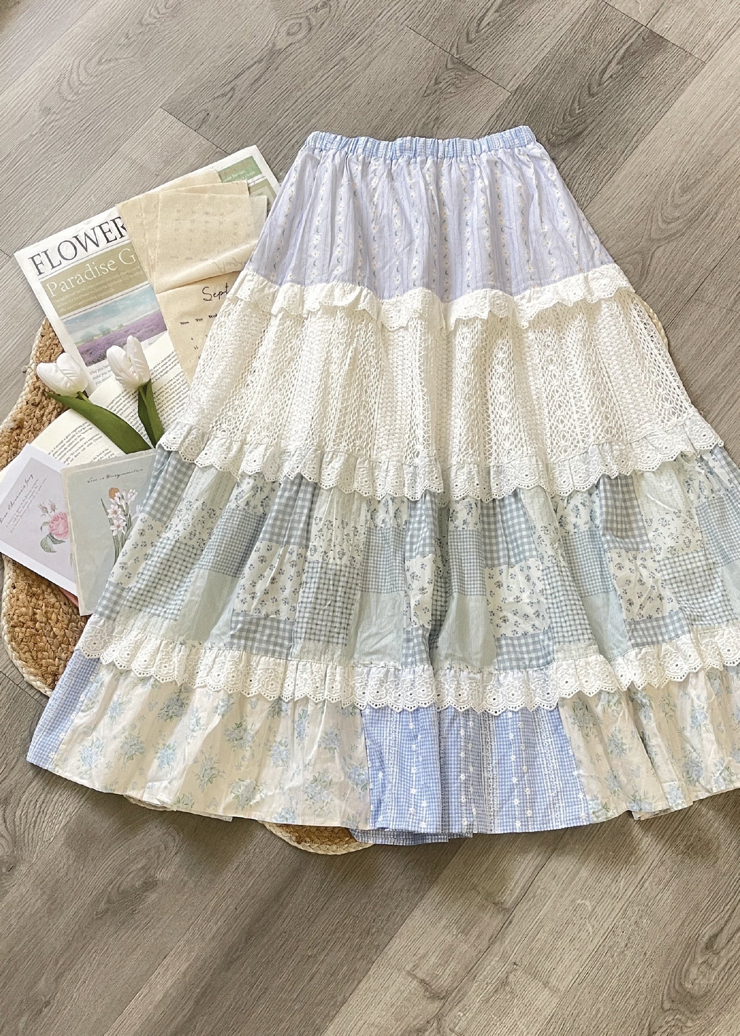 Pit a Pat Women’s Patchwork Maxi Skirt