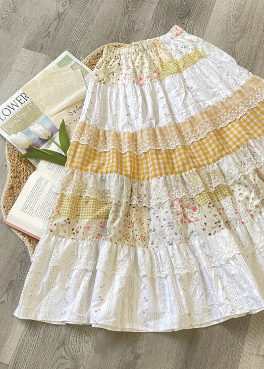 Pit a Pat Women’s Patchwork Maxi Skirt