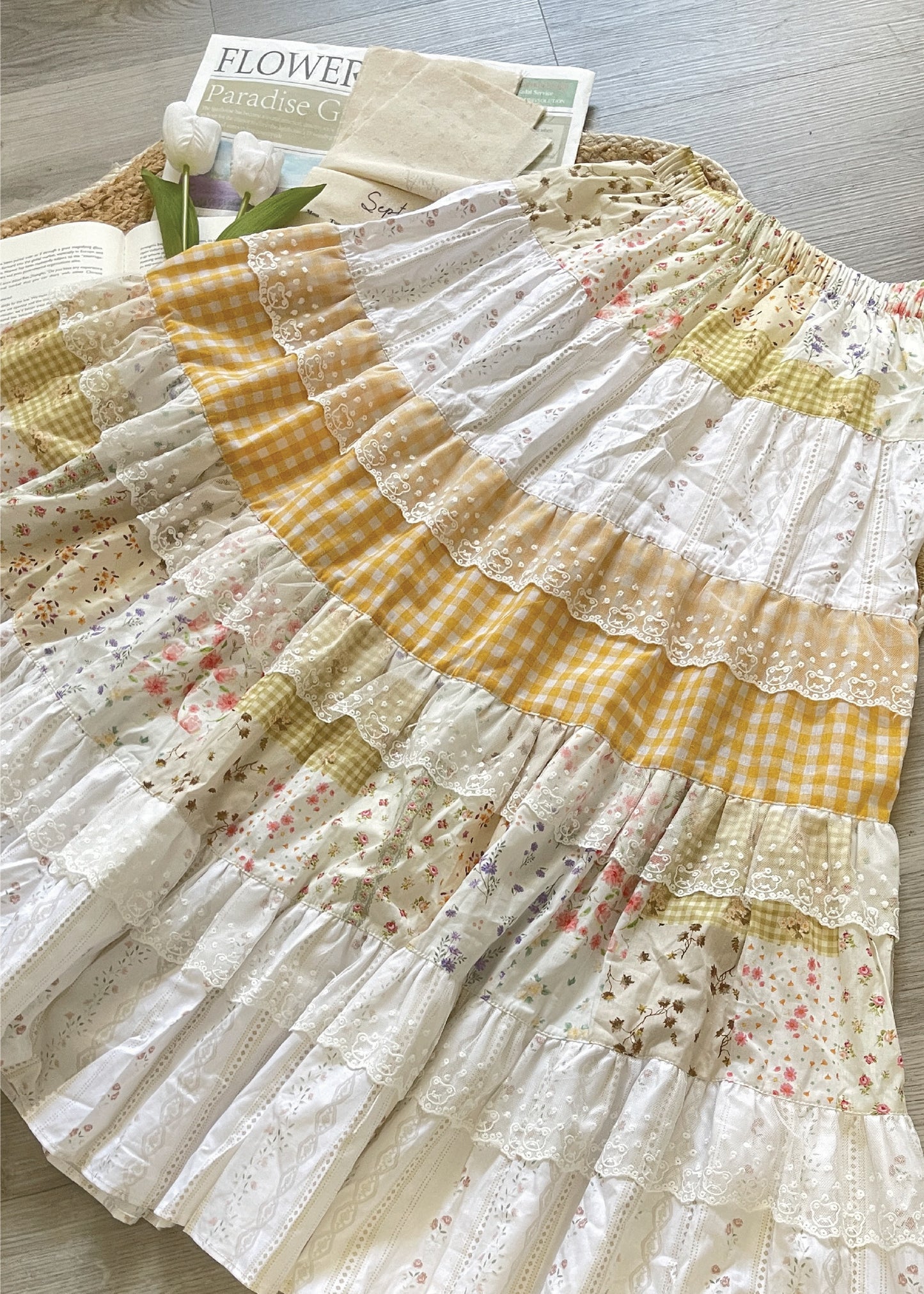 Pit a Pat Women’s Patchwork Maxi Skirt