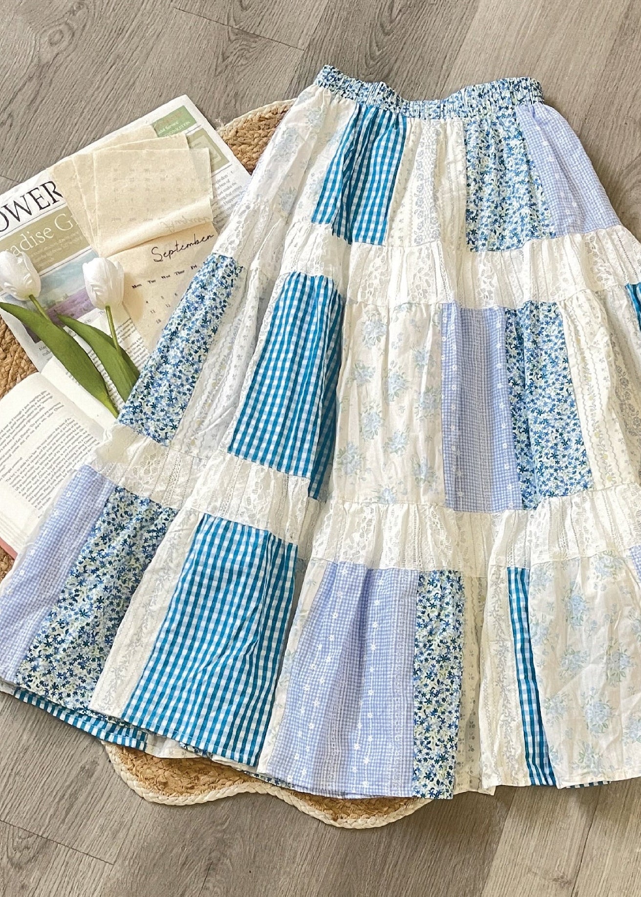 Pit a Pat Women’s Patchwork Maxi Skirt