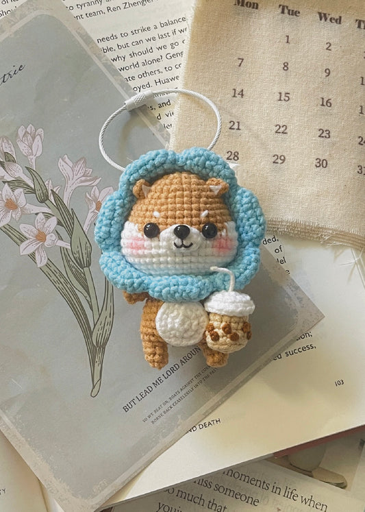 Boba Puppy Keychain