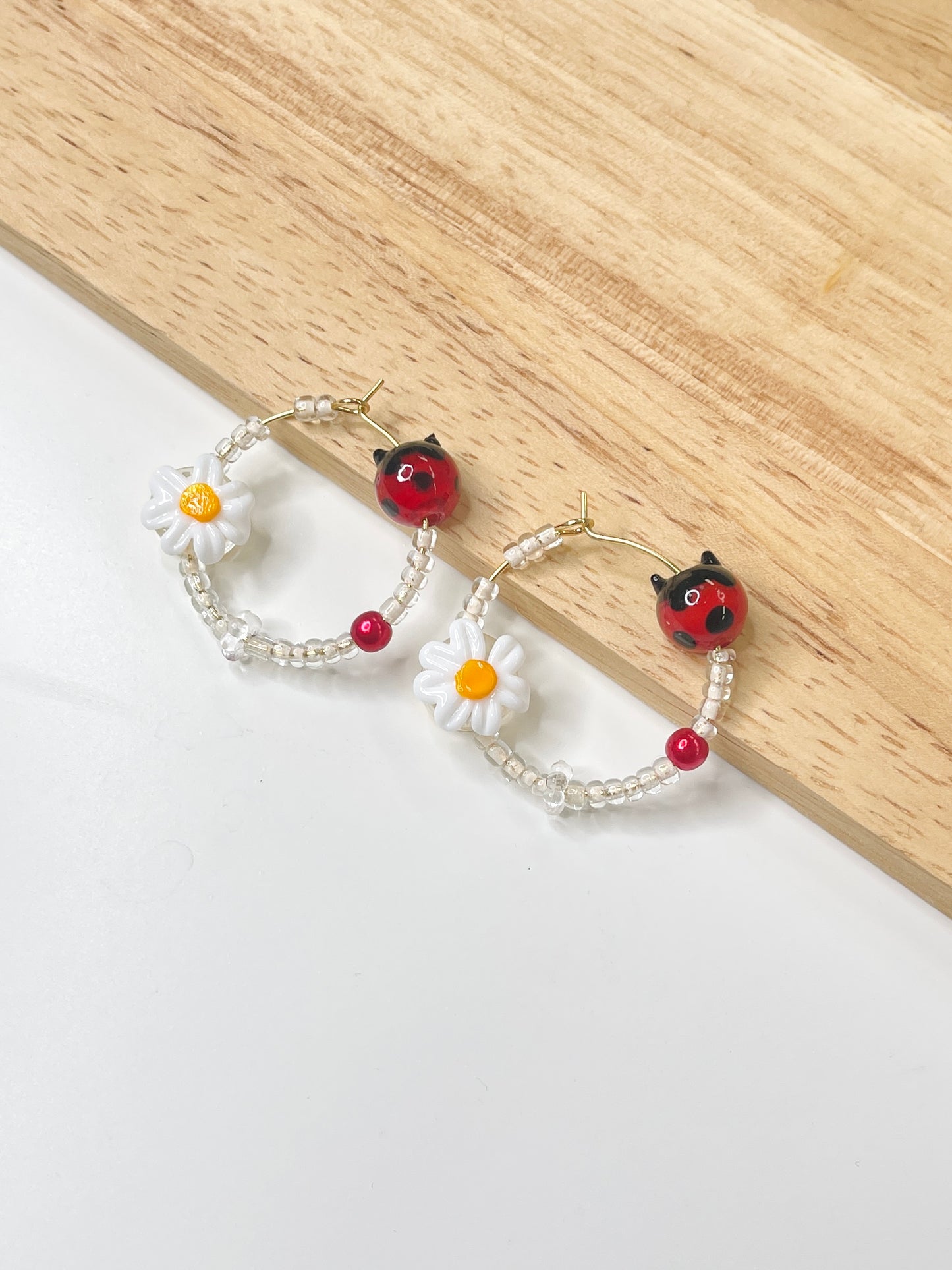 Lovely Spring Ladybud Earrings