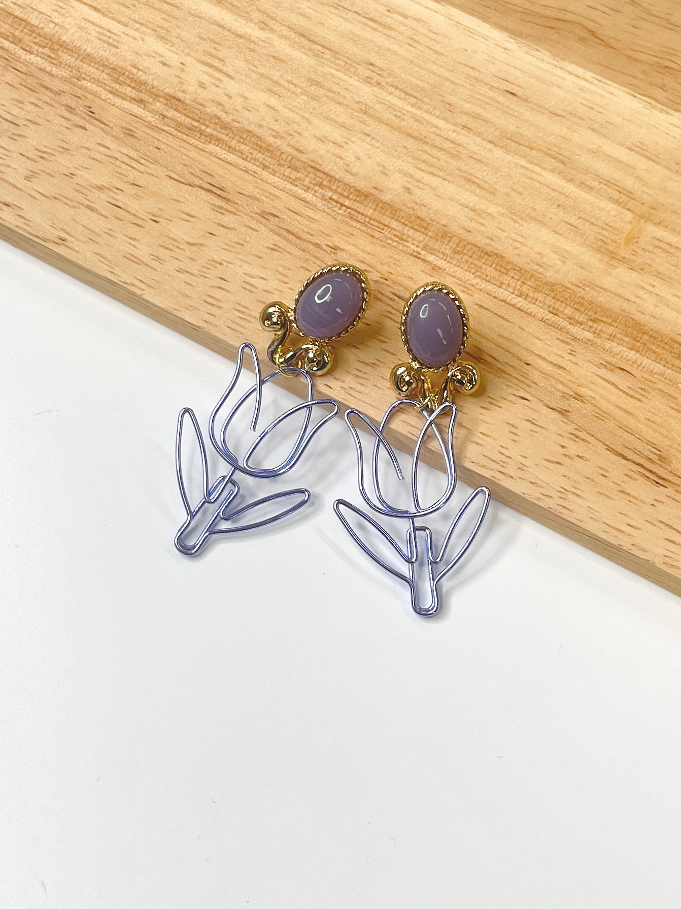 Retro Tulip Drop Earrings